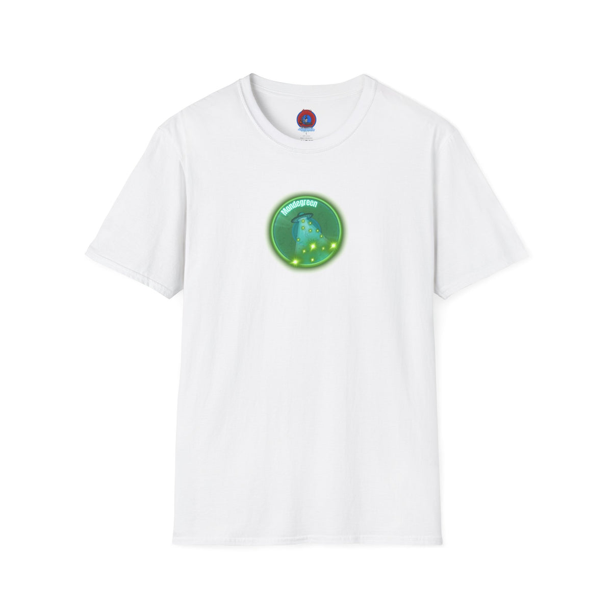Classic Donut Tee - Unisex Soft-Style - "Close Encounters of the Delaware kind - Mondegreen Donut"  " variant 1 - green donut
