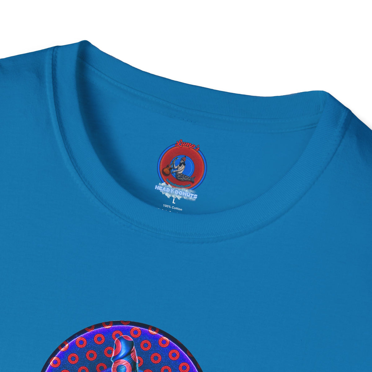 Classic Donut Tee - Unisex Soft-Style - "Sir Richard's Phamous Donut" - series 1.0  - variant 3 - red/blue paradox donut