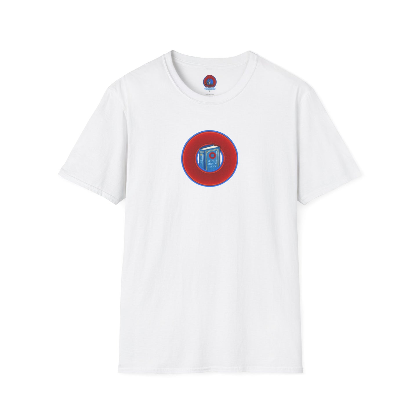 Classic Donut Tee - Unisex Soft-Style - "Helping Phriendly Donut Tee" - vivid red donut - w/shine- variant 2