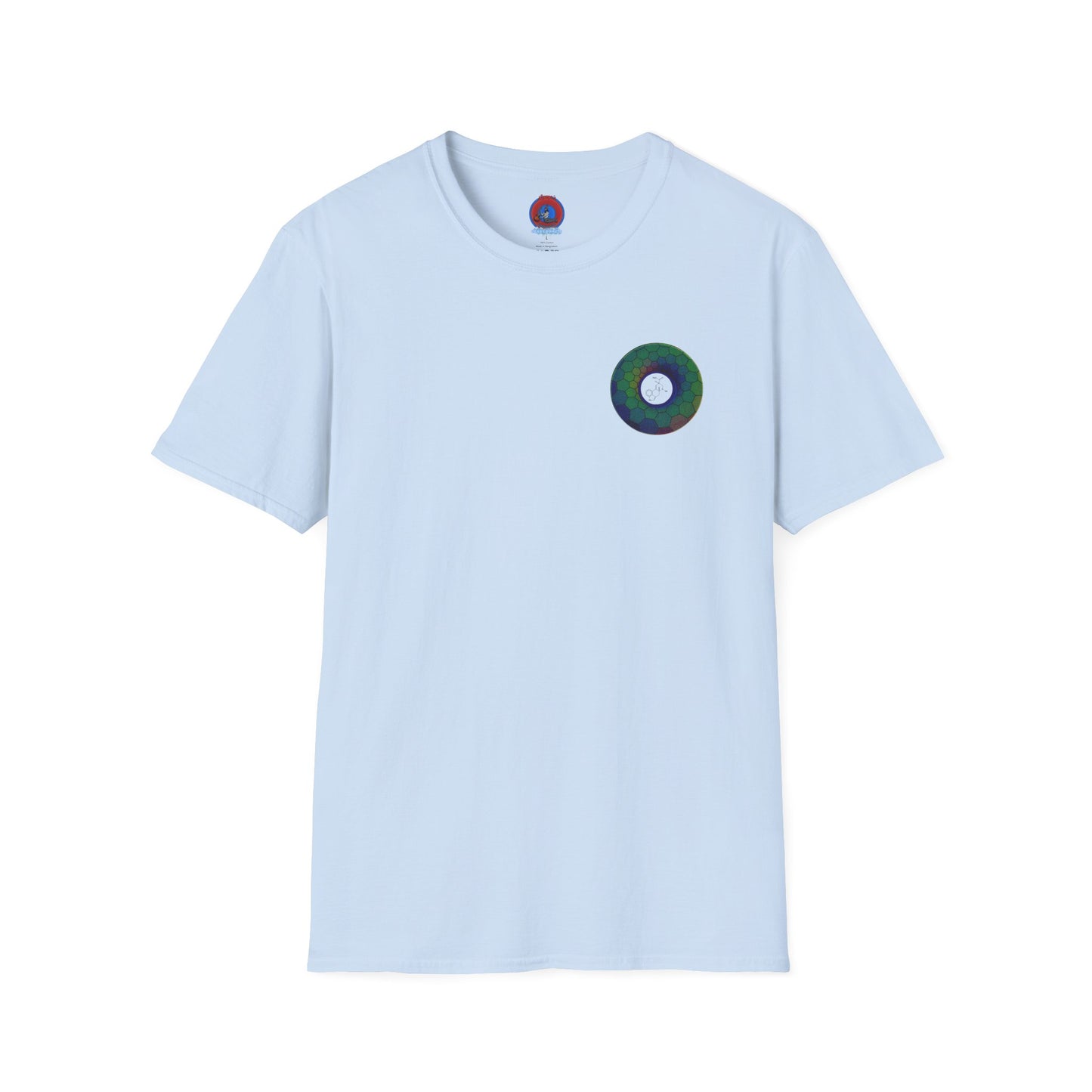 Classic Donut Tee - Unisex Soft-Style - "Dr. Albert Hofmann's Favorite Donut" - series 1.0  - variant 1 - green hexadonut