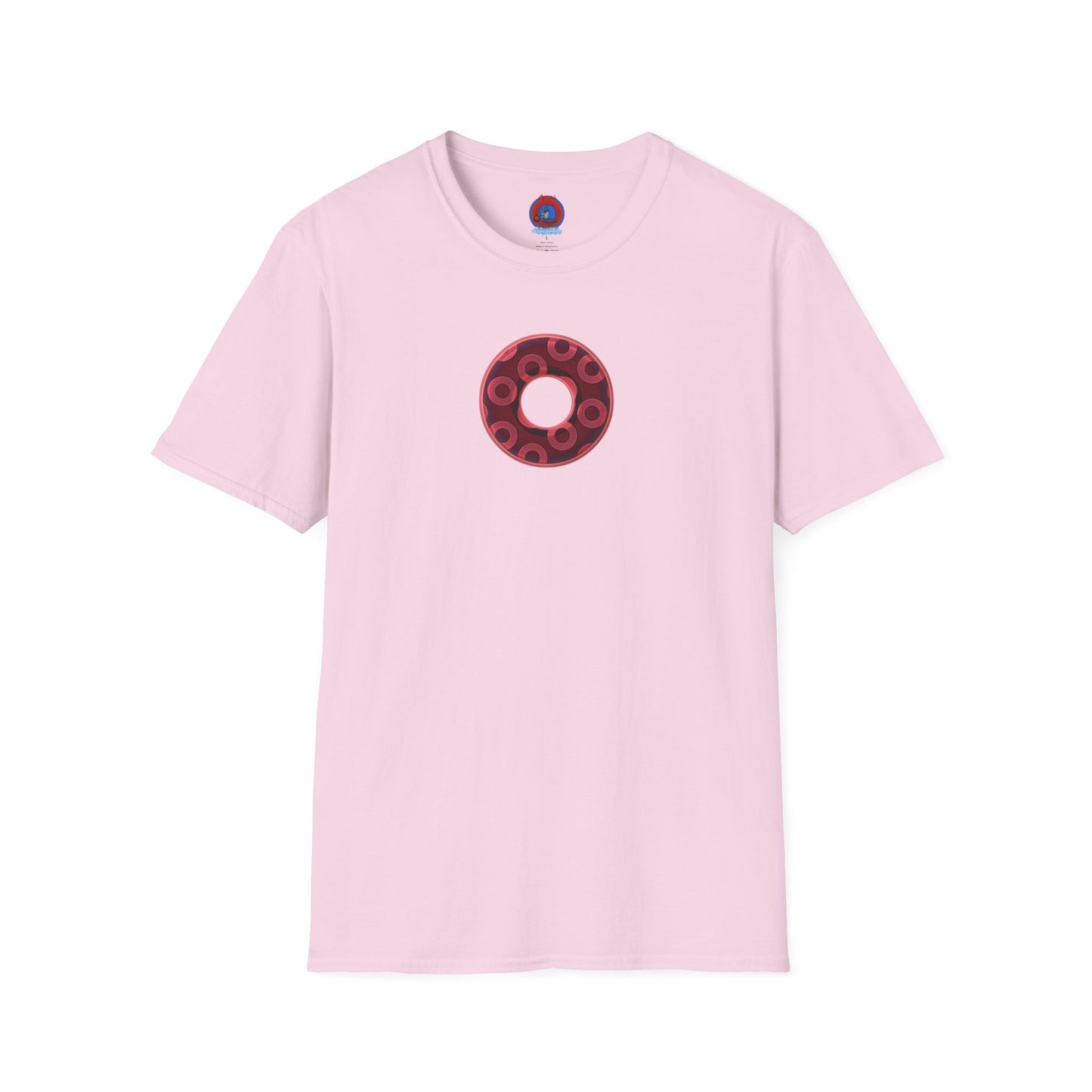 Plain Donuts/Unisex Soft-Style - "Plain Rustic Paradoxical Donuts" - magenta/burgundy donuts