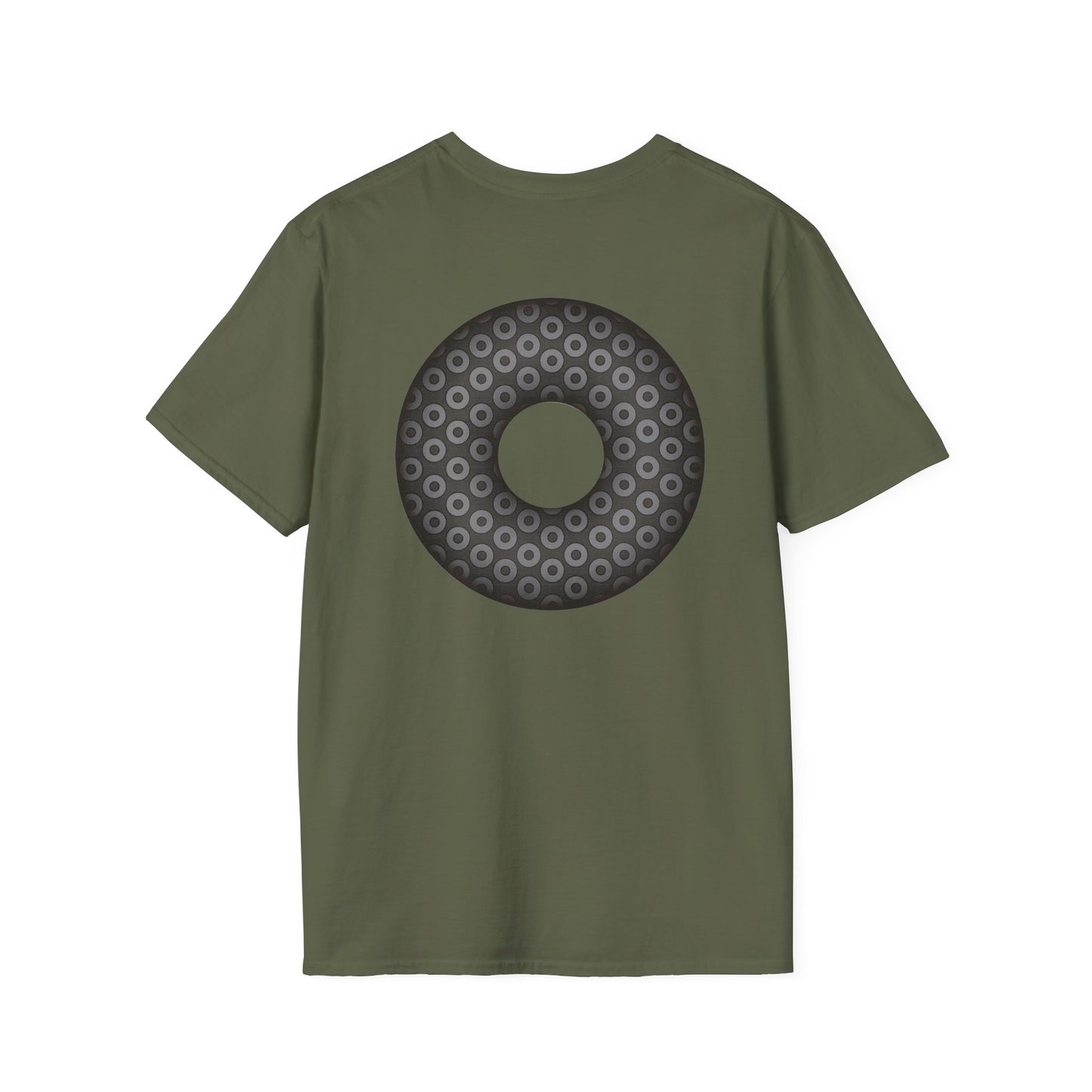 Plain Donuts/Unisex Soft-Style - "Plain Paradoxical Grided Donuts" - gray/dark gray donuts