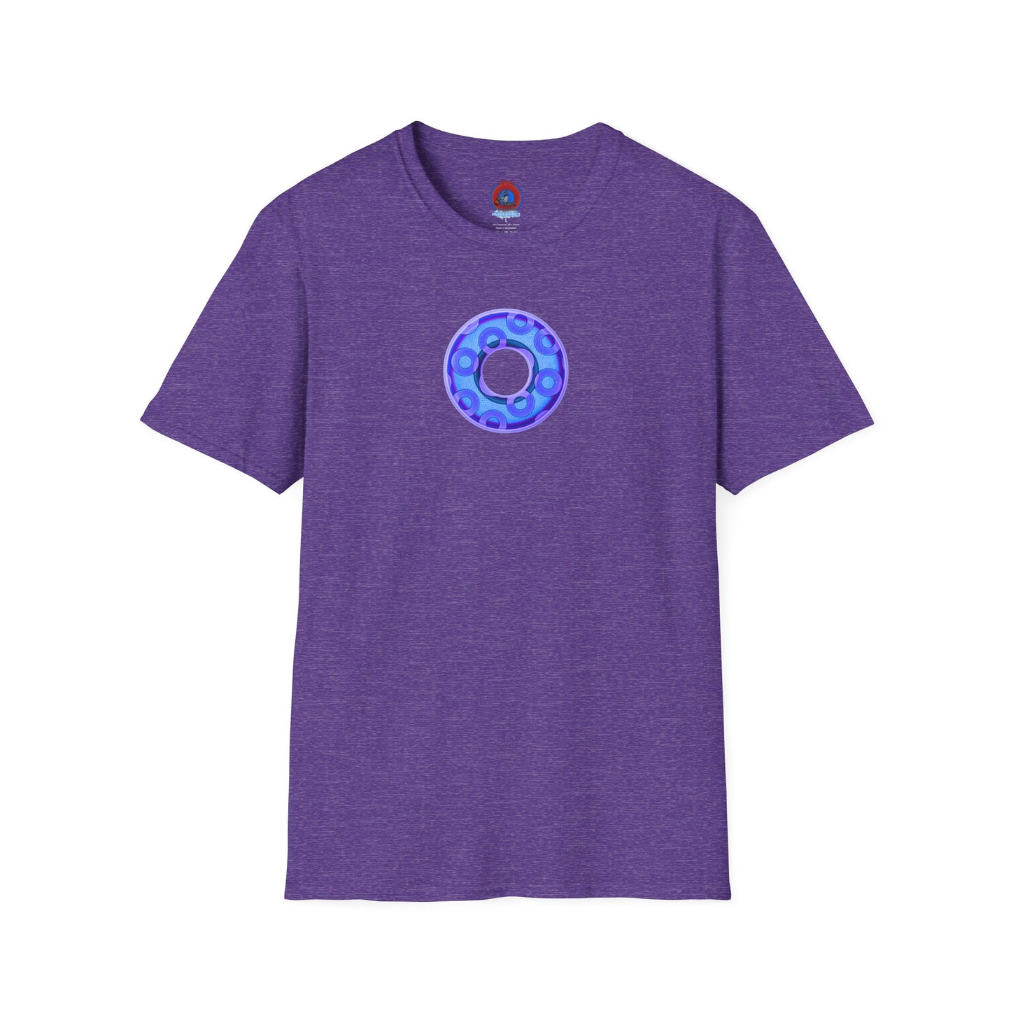 Plain Donuts/Unisex Soft-Style - "Plain Rustic Paradoxical Donuts" - light blue/purple donuts