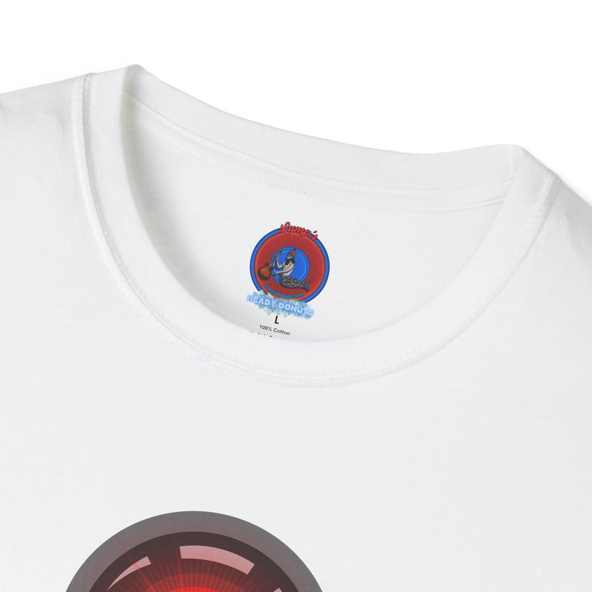 Classic Donut Tee - Unisex Soft-Style - "2025: a Donut Odyssey" - series 1.0 - variant 1 - black/red donut