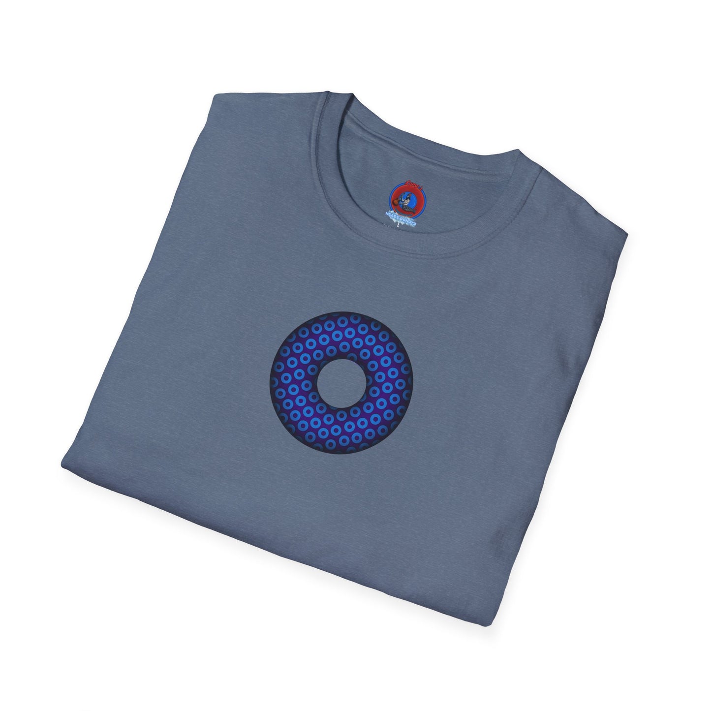 Plain Donuts/Unisex Soft-Style - "Plain Paradoxical Grided Donuts" - light blue/purple donuts