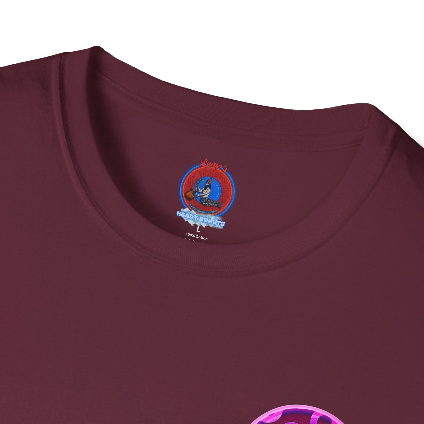 Classic Donut Tee - Unisex Soft-Style - "It's Ice Cream Popsicles - YEMSG Donut" - purple/magenta paradox donut - variant 1