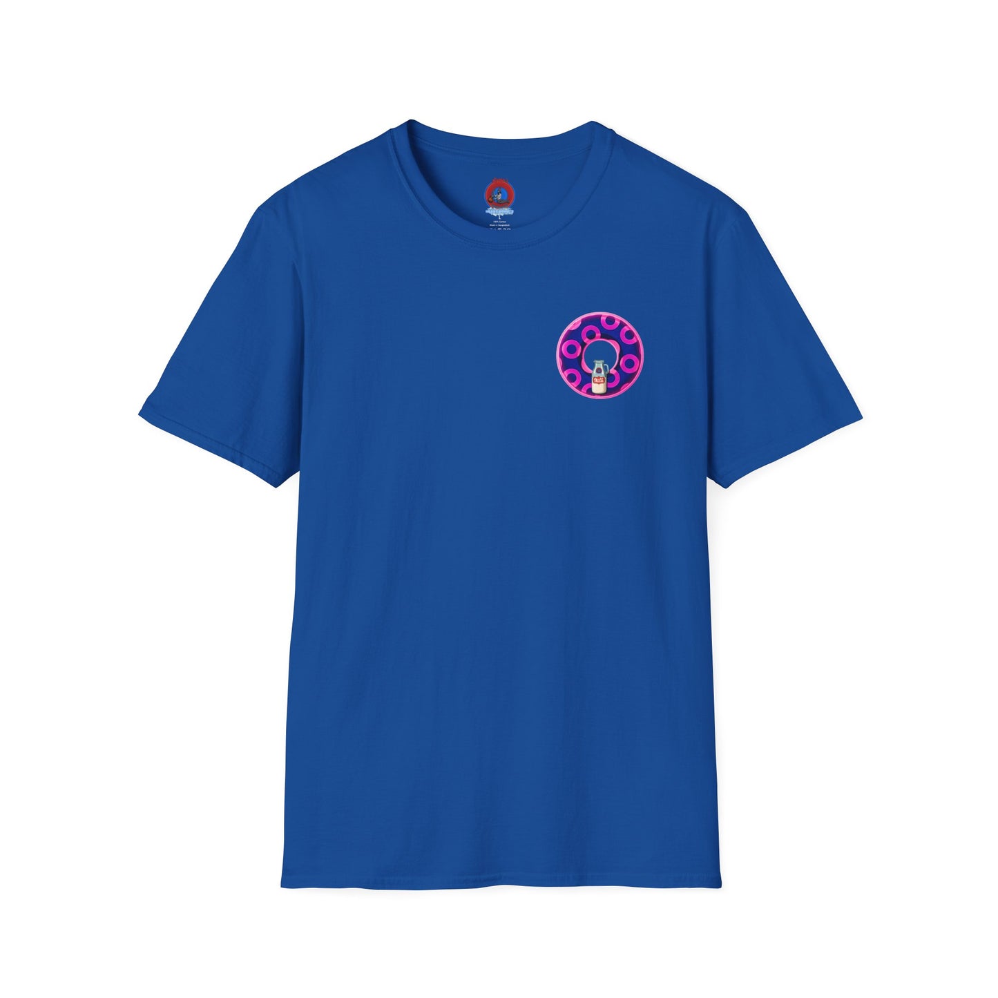 Classic Donut Tee - Unisex Soft-Style - "Wooked Cream - YEMSG Donut " -blue/pink rustic paradox donut - variant 5