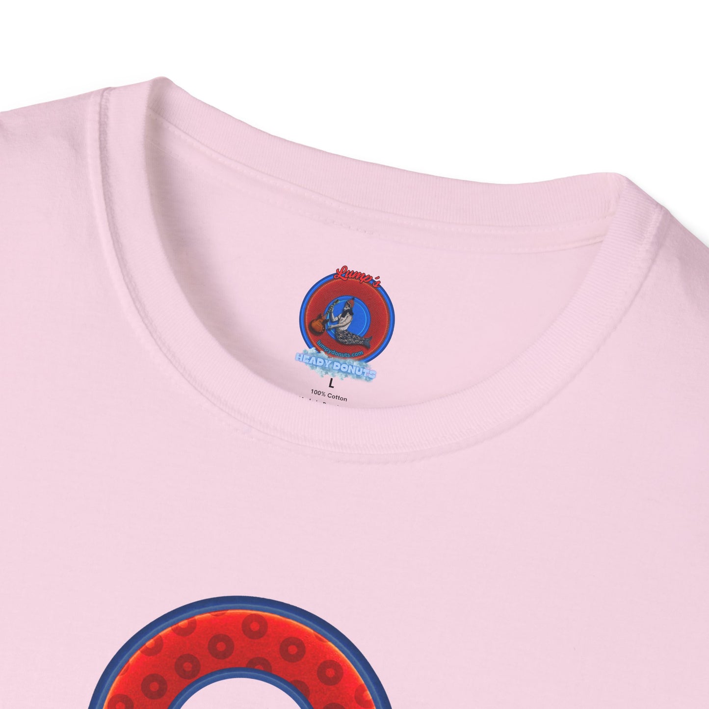 Plain Donuts/Unisex Soft-Style - "Plain Wide Mouthed Paradoxical Donuts" - red/dark blue donuts