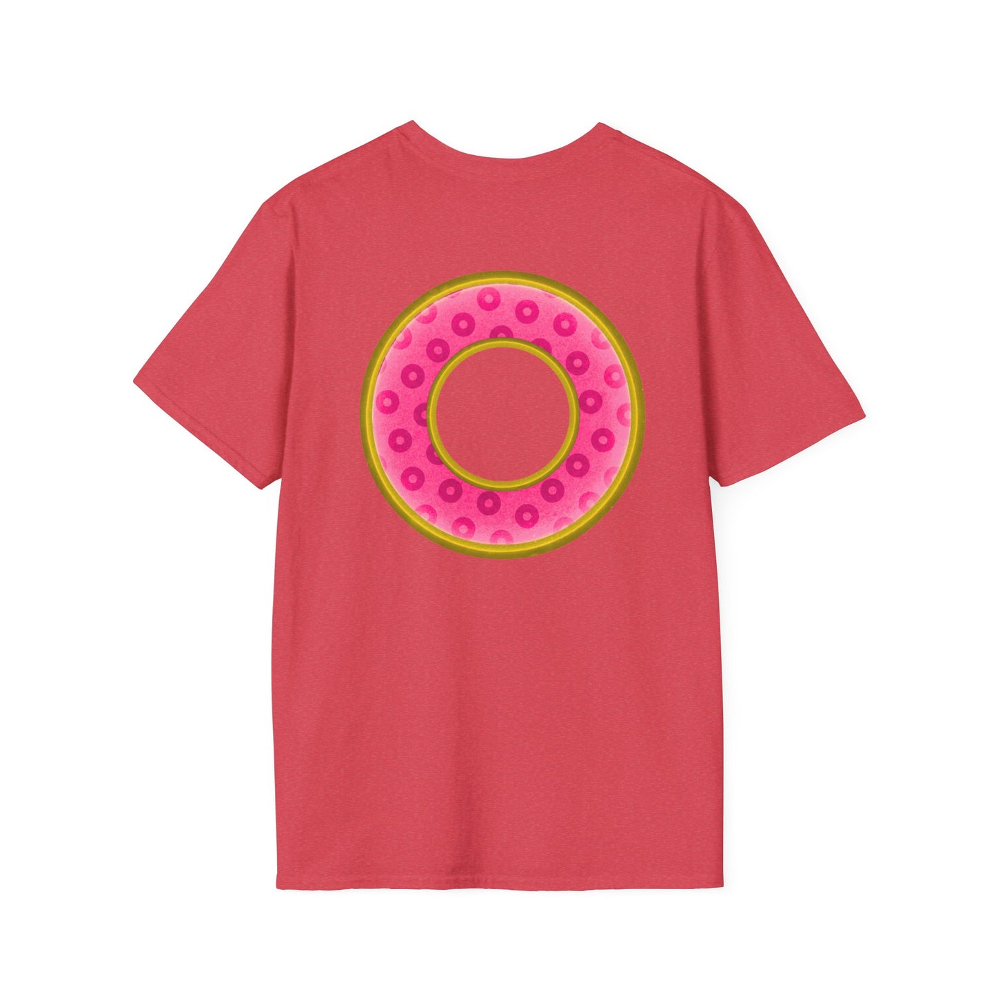 Plain Donuts/Unisex Soft-Style - "Plain Wide Mouthed Paradoxical Donuts" - pink/gold donuts