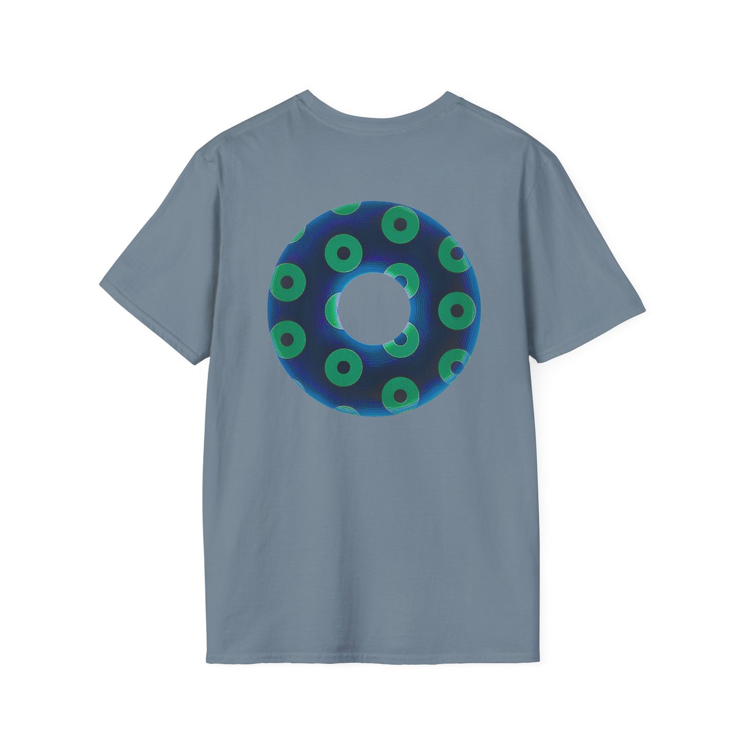 Plain Donuts/Unisex Soft-Style - "Plain Blimpy Paradoxical Donuts" - dark blue/jade green donuts