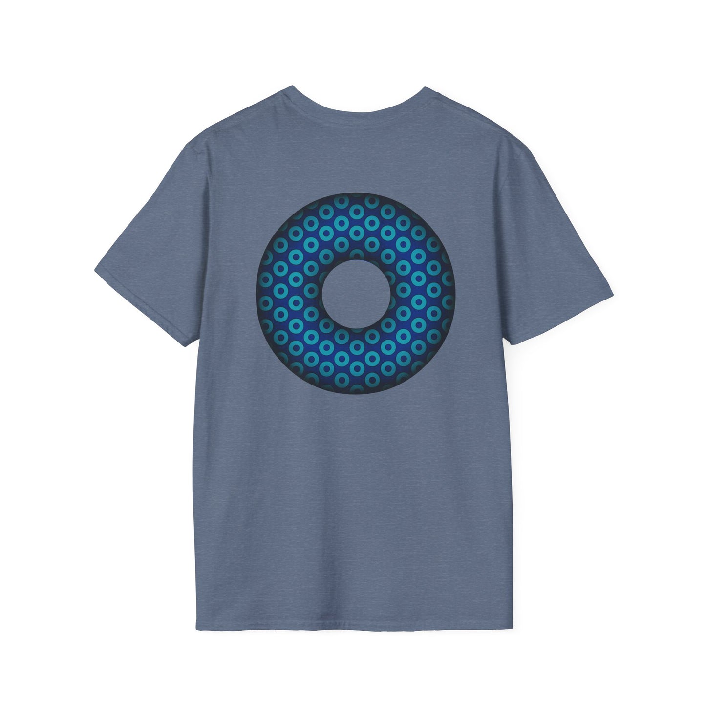 Plain Donuts/Unisex Soft-Style - "Plain Paradoxical Grided Donuts" - light blue/dark blue donuts