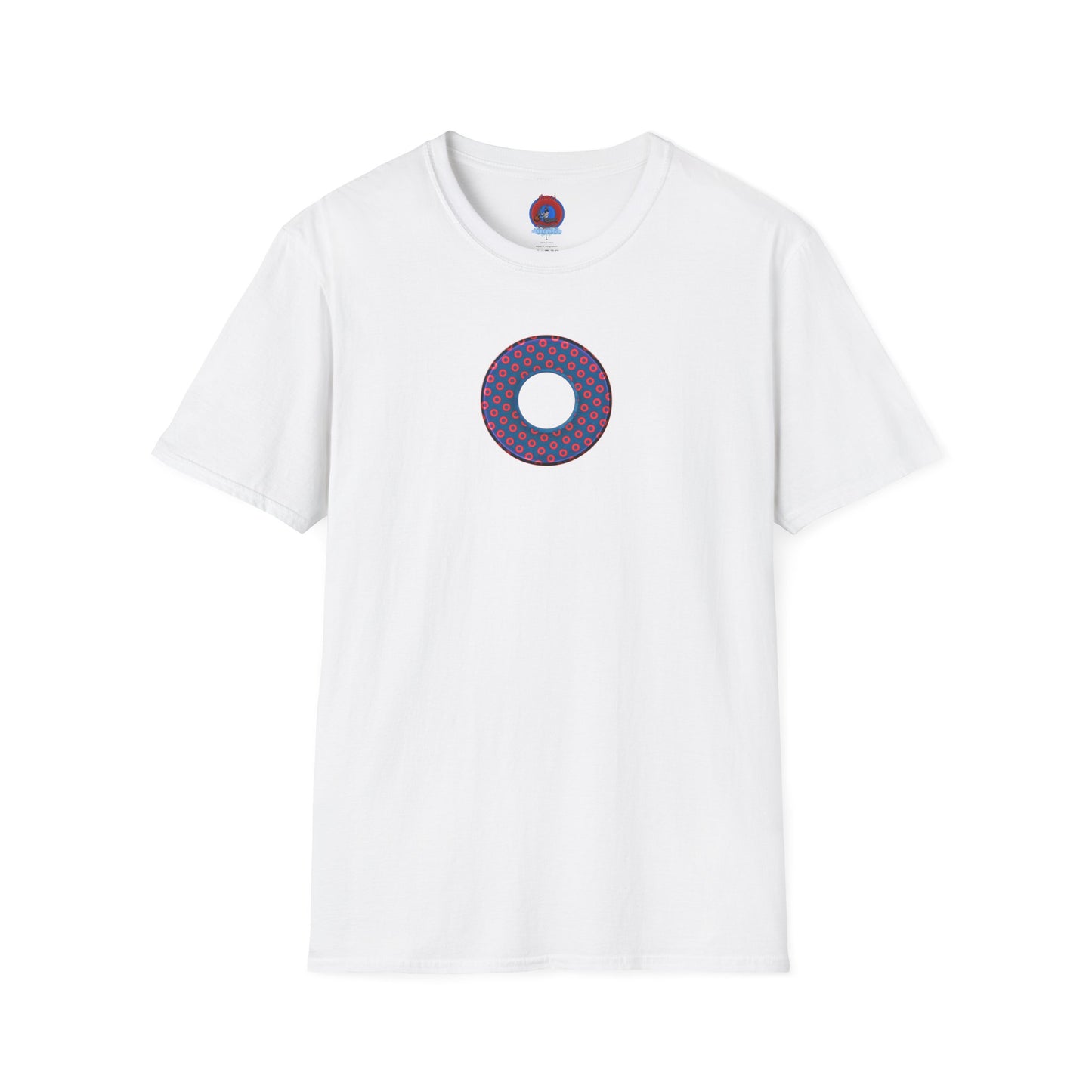 Plain Donuts/Unisex Soft-Style - "Plain Electric Paradoxical Donuts" - dark blue/red donuts