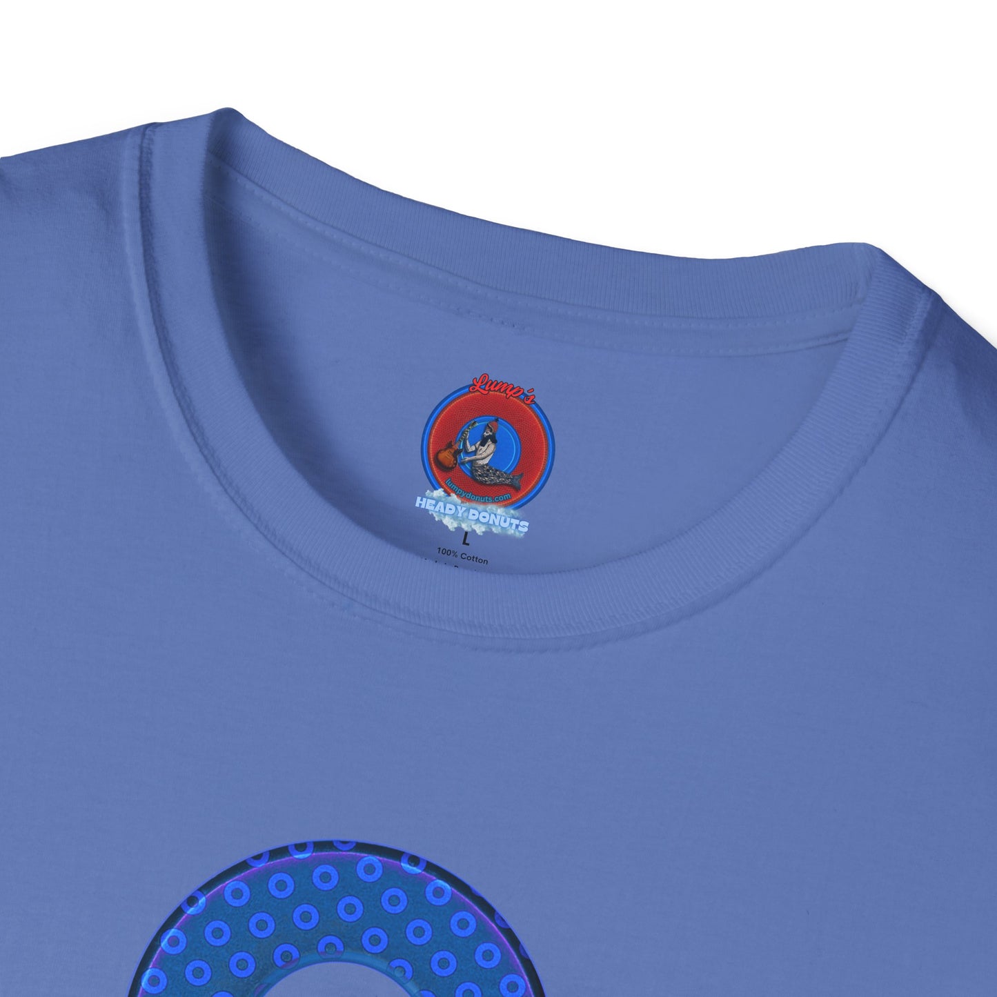 Plain Donuts/Unisex Soft-Style - "Plain Electric Paradoxical Donuts" - royal blue/dark blue donuts