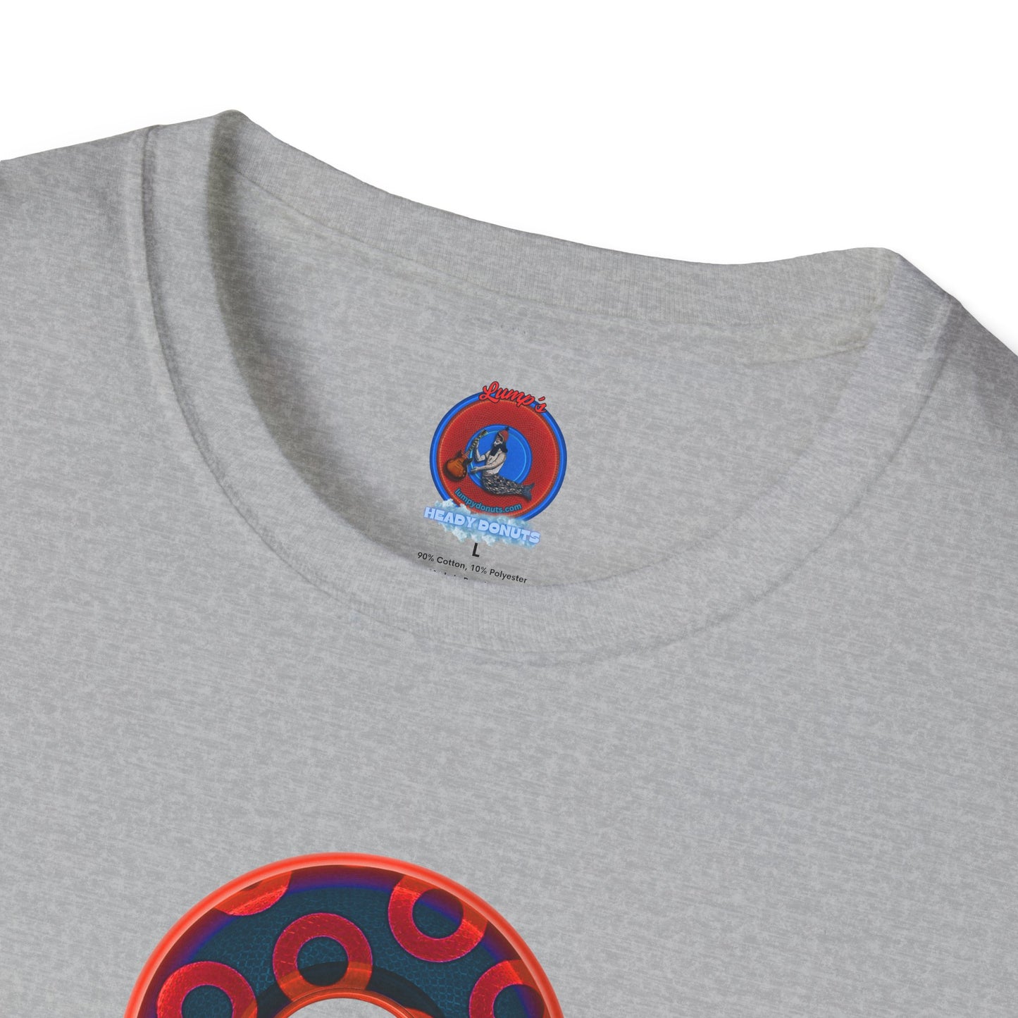 Plain Donuts/Unisex Soft-Style - "Plain Rustic Paradoxical Donuts" - red/navy blue donuts