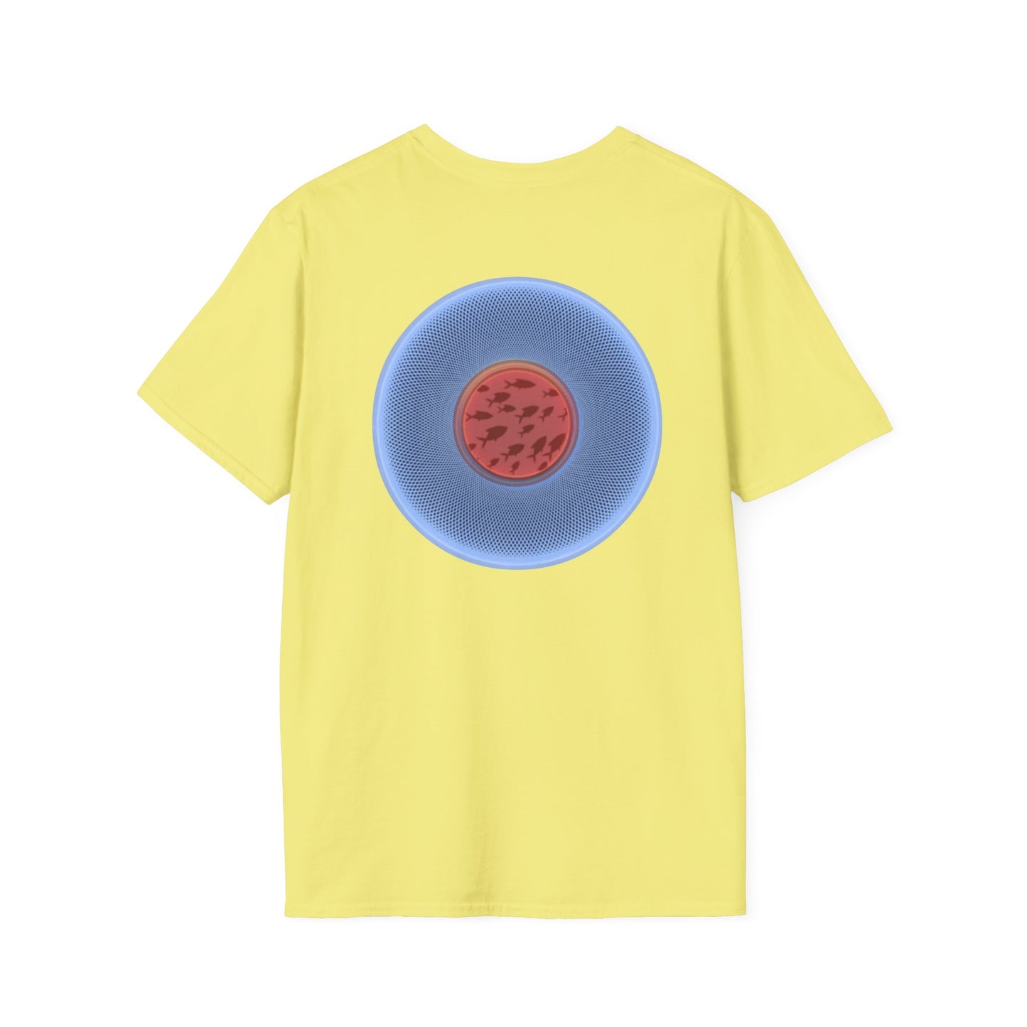Classic Donut Tee - Unisex Soft-Style - "Swimming By" - variant 2 - blue phatty donut - series 1.0