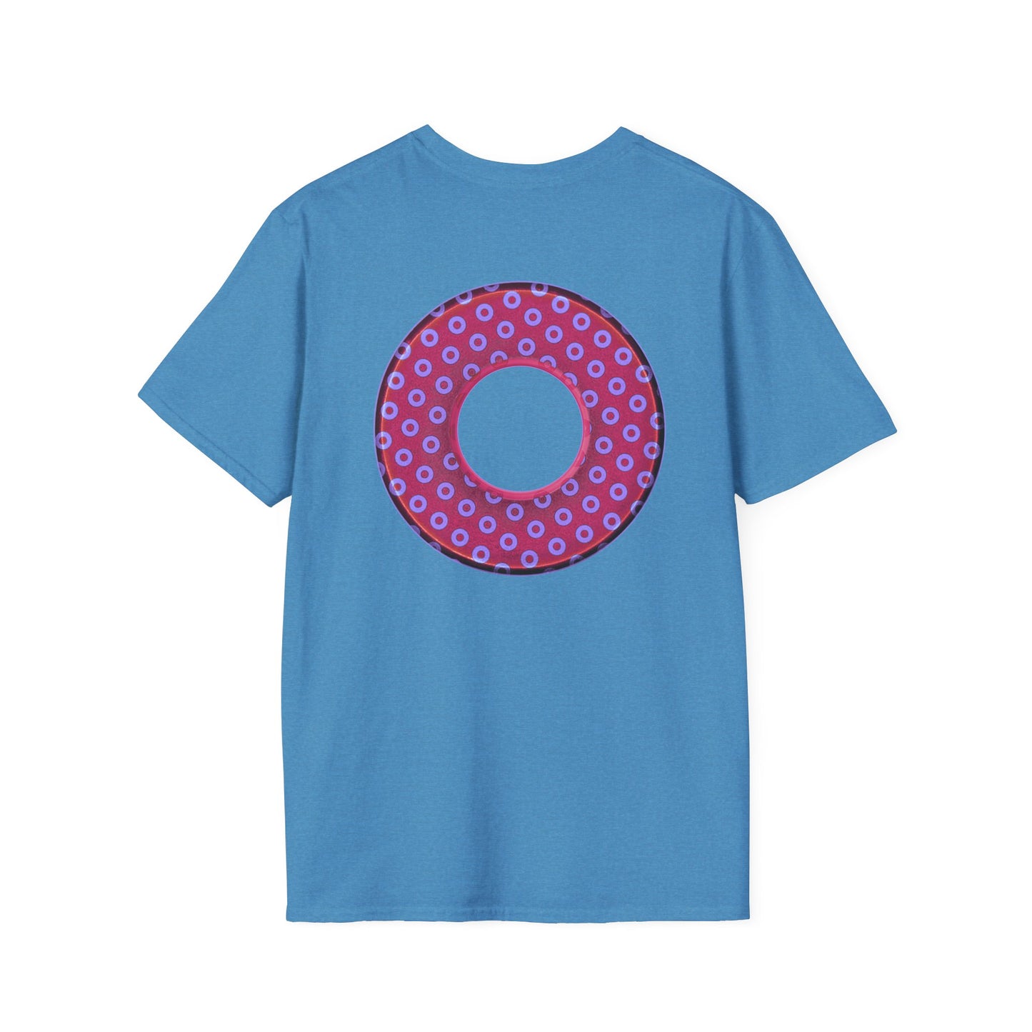 Plain Donuts/Unisex Soft-Style - "Plain Electric Paradoxical Donuts" - light purple/magenta donuts