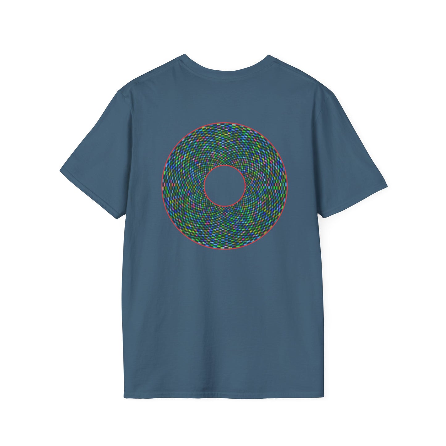 Donut Classic Donut Tee - Unisex Soft-Style - "The Pixilated Donut" - series 1.0 - multi-color donut