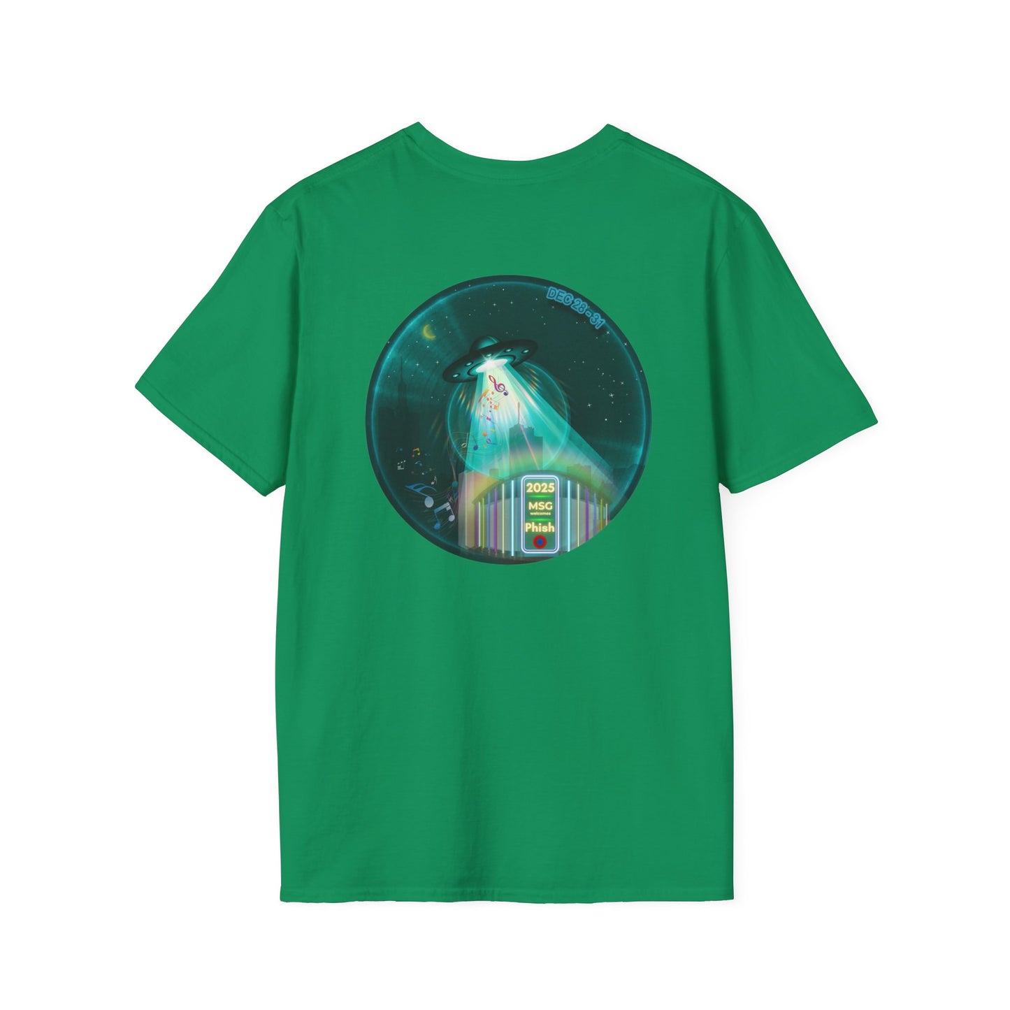 Classic Donut Tee - Unisex Soft-Style - "Secret Ingredient? MSG Of Course" - NYE Dec '24 - green donut