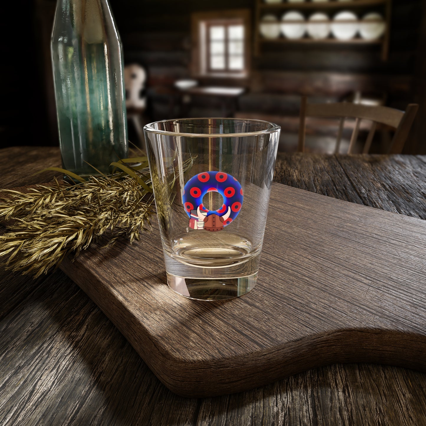 Bad Fishy Too - "Vlad's Impaling Shot Glass" - Shot Glass, 1.5oz - red/blue blimpy paradox donut