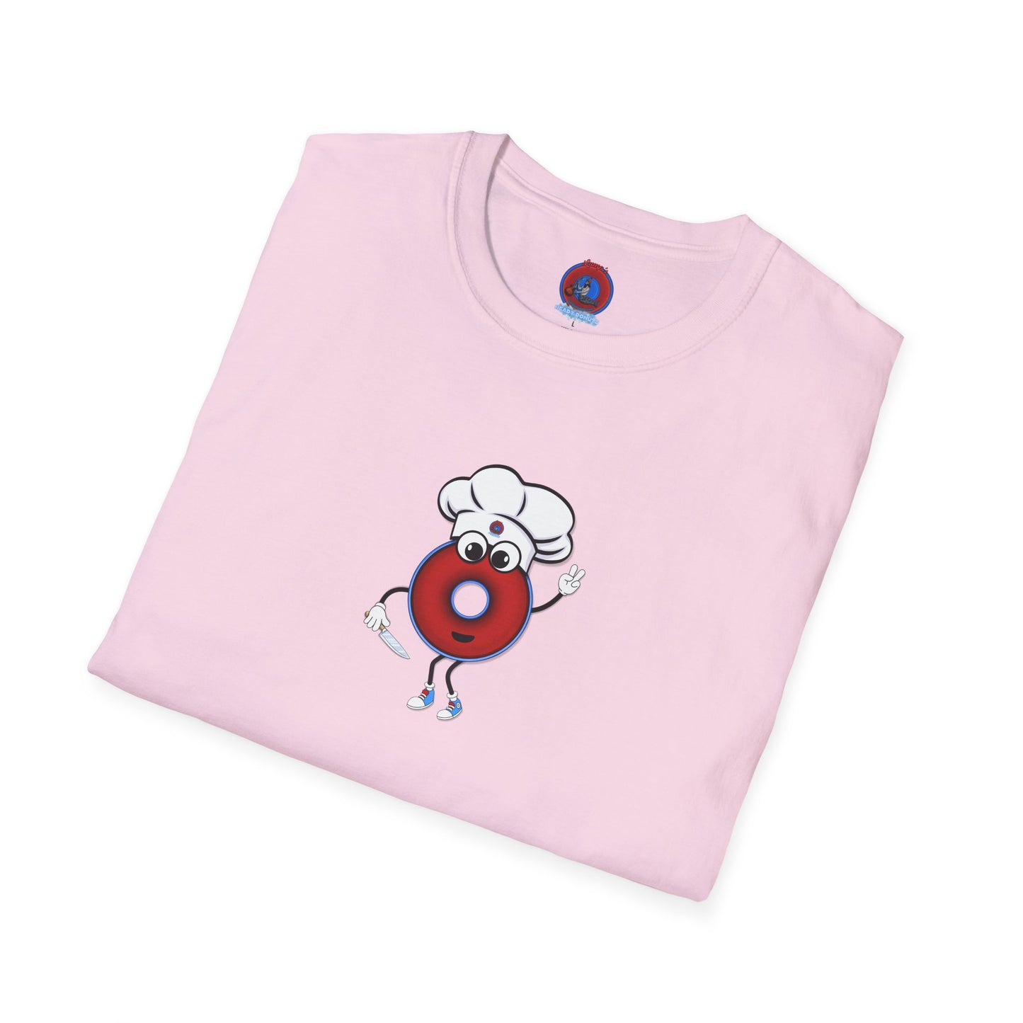 Classic Donut Tee - Unisex Soft-Style - "My Phriend the Donut" - plump vivid red donut