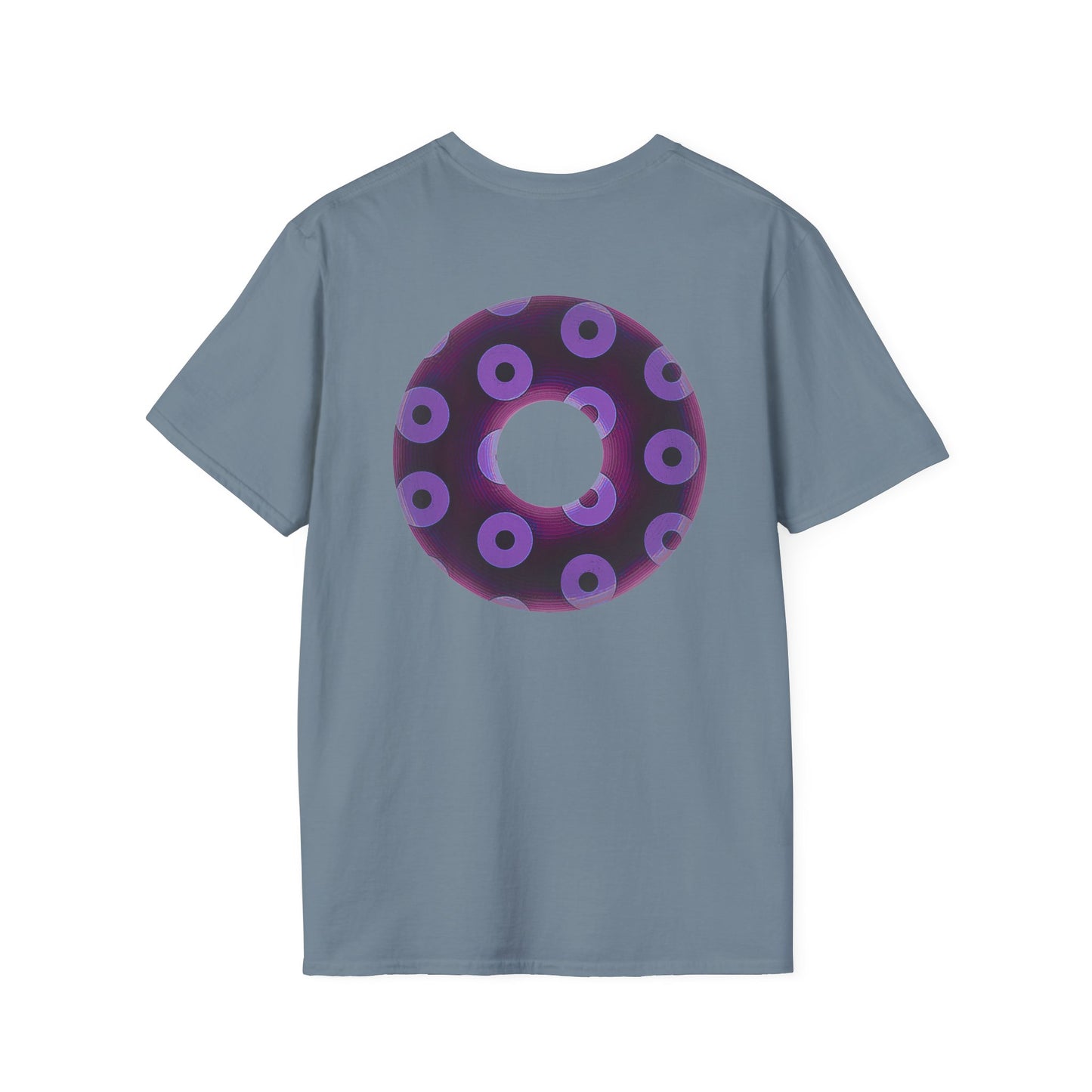 Plain Donuts/Unisex Soft-Style - "Plain Blimpy Paradoxical Donuts" - dark red violet/light purple donuts
