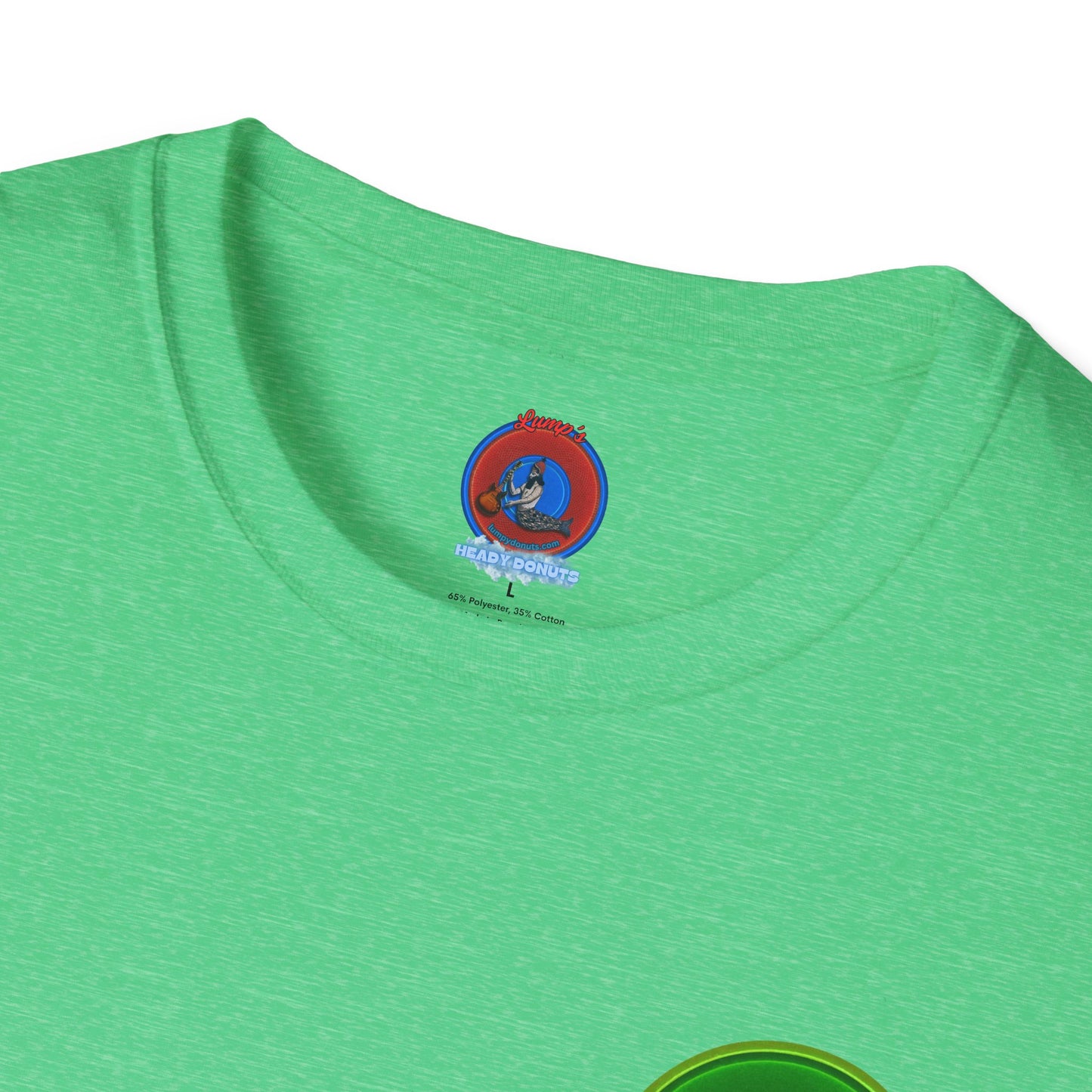 Classic Donut Tee - Unisex Soft-Style - "My Friend the Donut " - series 1.0  - variant 4 - green donut