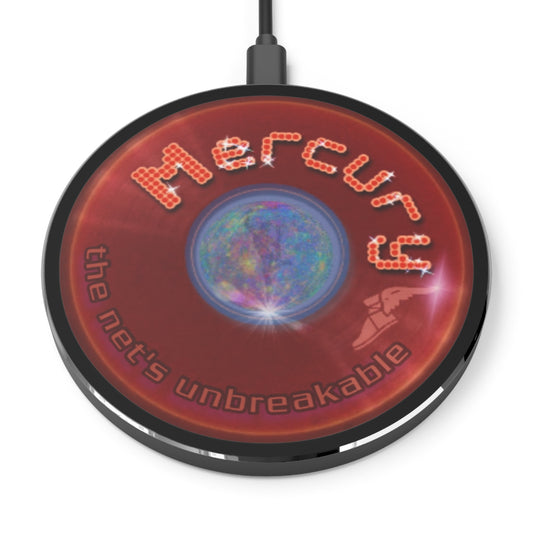 The Flow - Wireless Lumpy Donut Chargers - "Wireless Donut Charger of the Gods" - vivid red w/black background - variant - 5