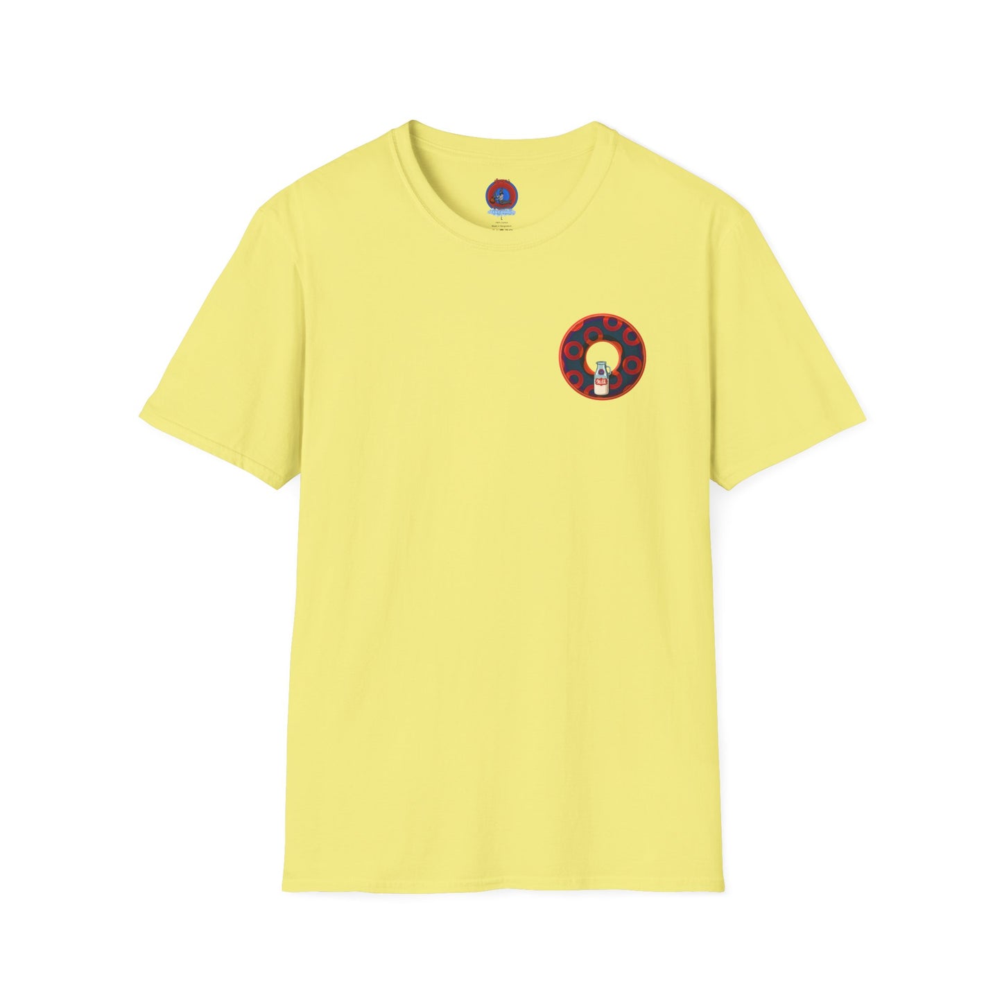 Classic Donut Tee - Unisex Soft-Style - "Wooked Cream - YEMSG Donut " -purple/red rustic paradox donut - variant 3