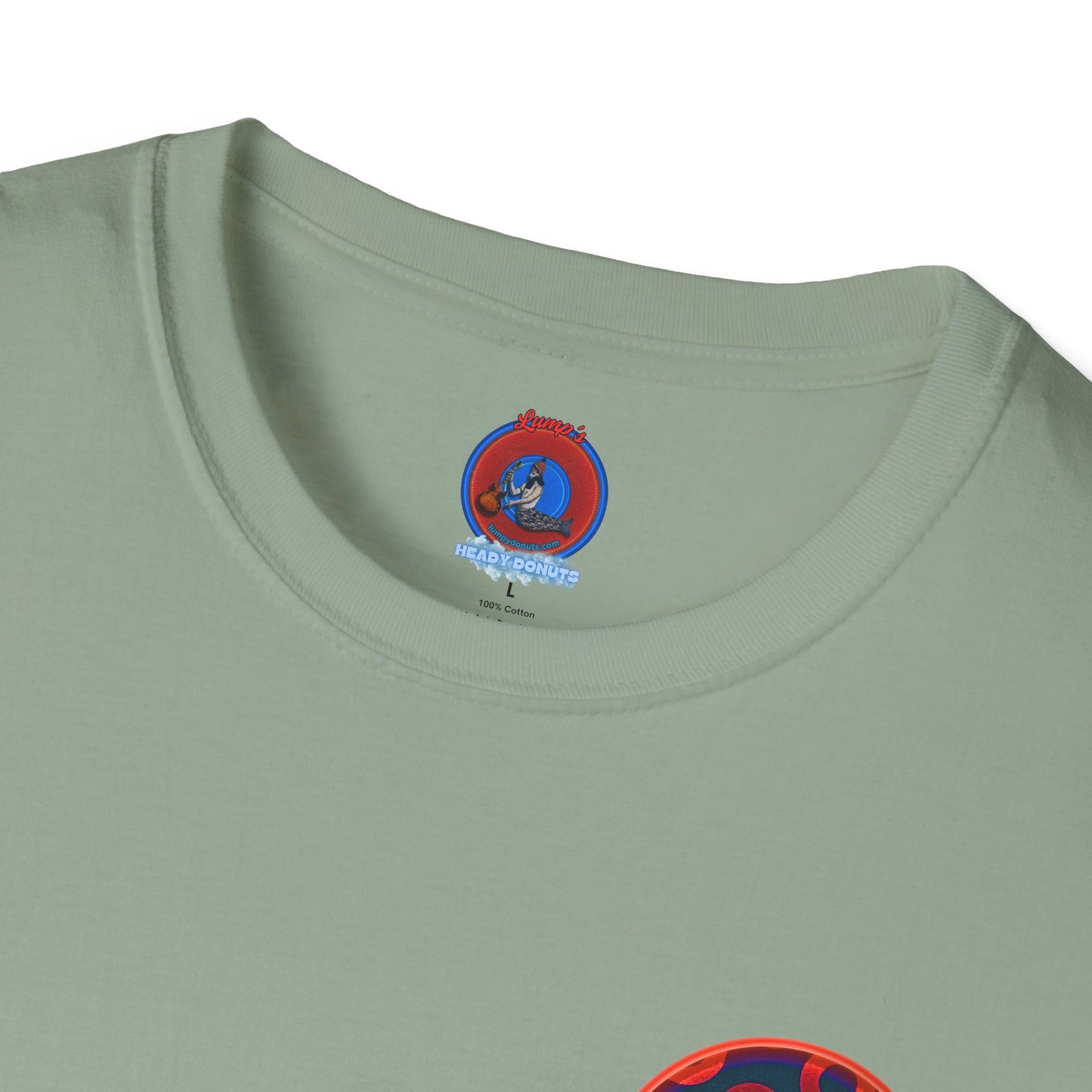Classic Donut Tee - Unisex Soft-Style - "Wooked Cream - YEMSG Donut " -purple/red rustic paradox donut - variant 3