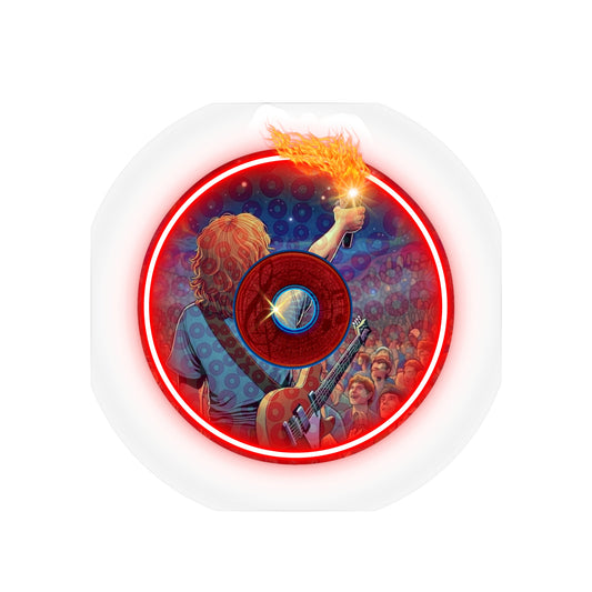 Donut Bumper/Outdoor Sticker - "Torchbearer's Donut" - series 1.0 - red picture donut - [Die-Cut] 6"x 6"