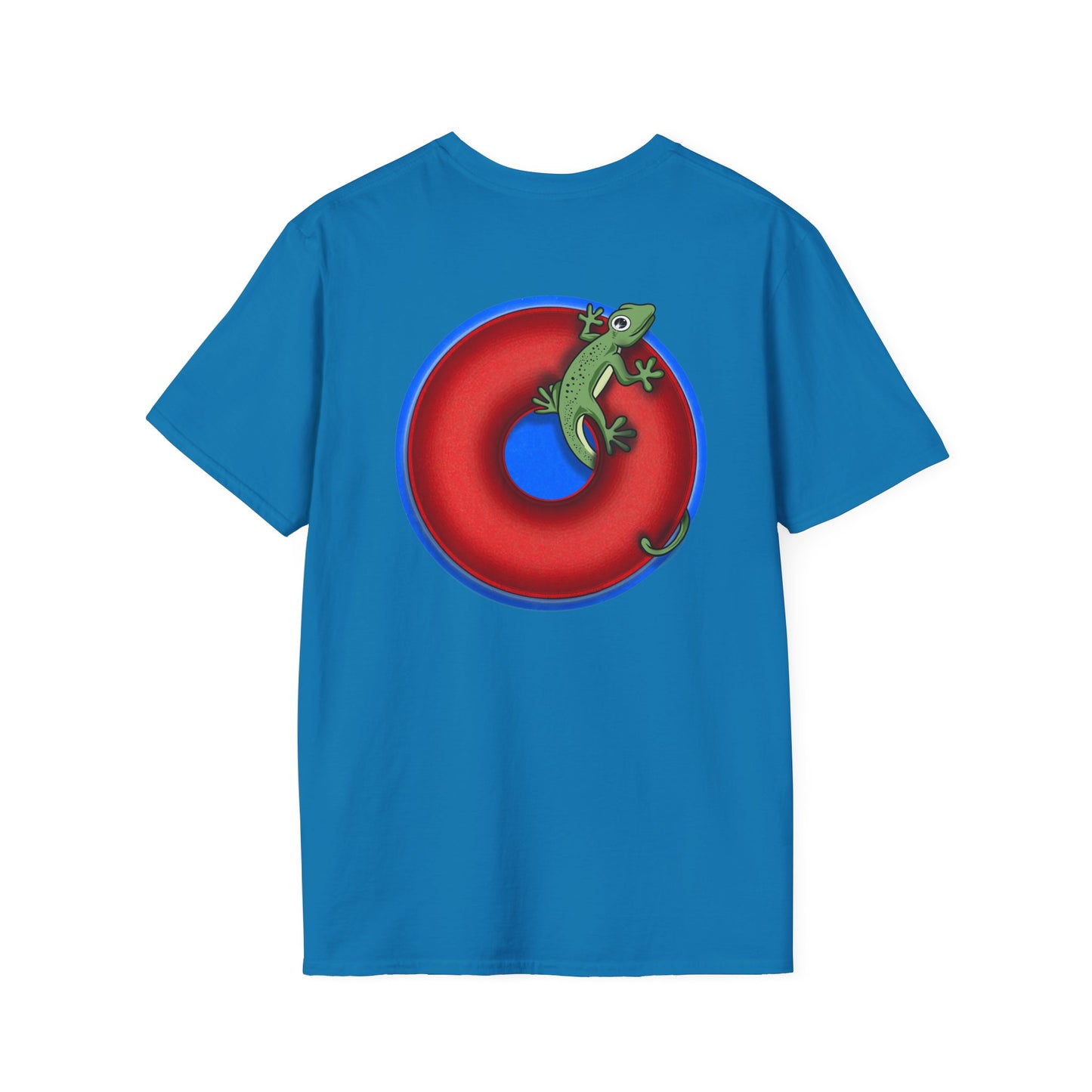 Classic Donut Tee - Unisex Soft-Style - "Practically Extinct Tee Shirt" - plump vivid red donut- variant 2