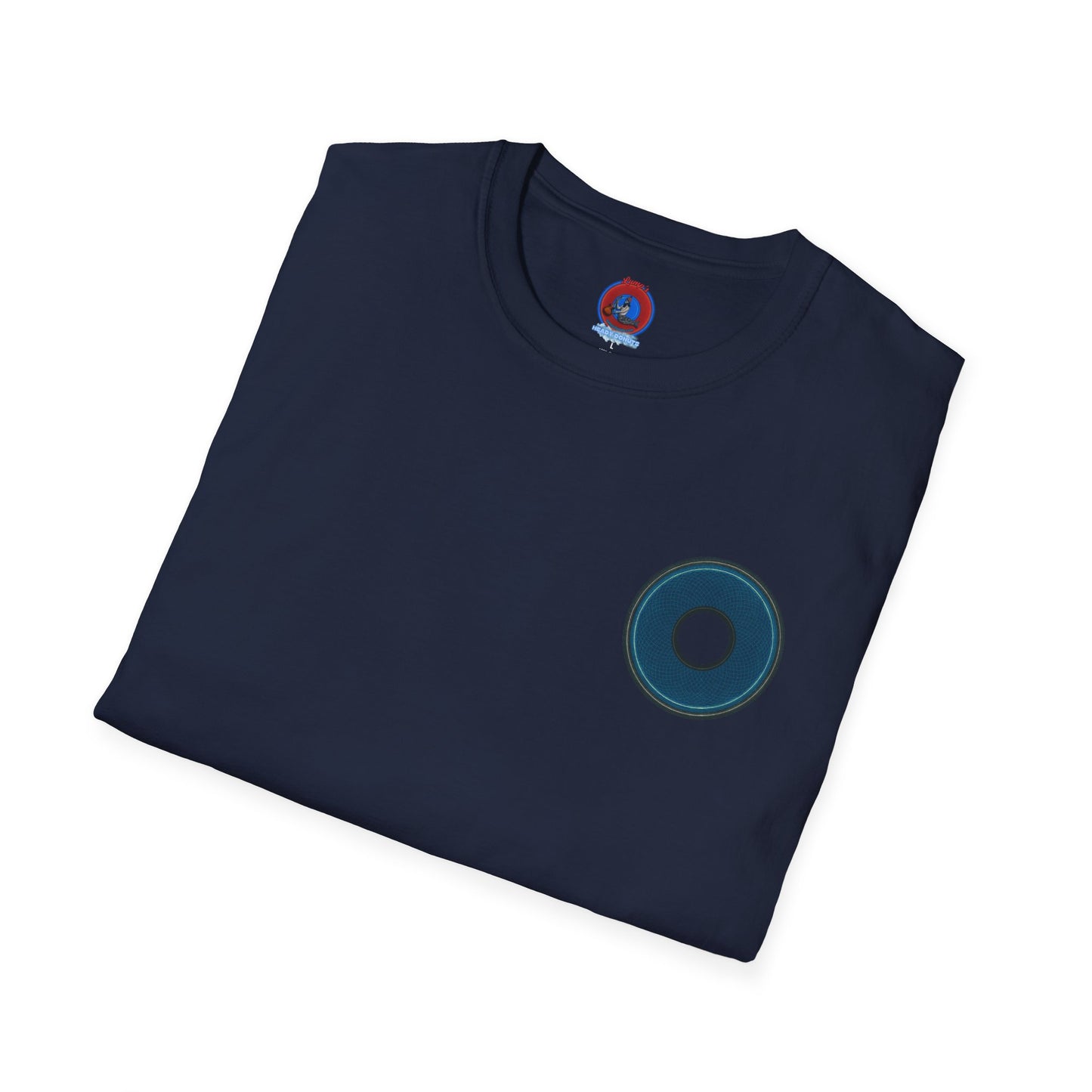 Classic Donut Tee - Unisex Soft-Style - "Symmetry Donut" - series 1.0 - blue/black donut