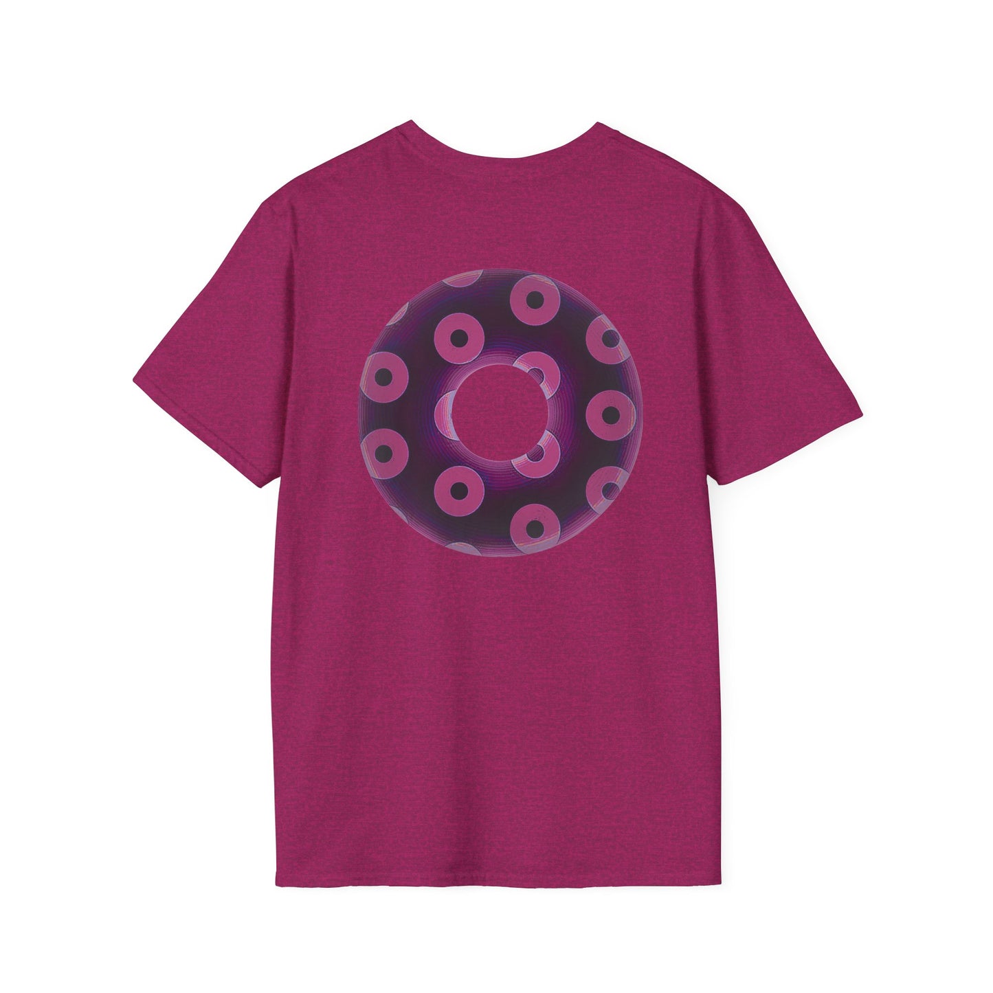 Plain Donuts/Unisex Soft-Style - "Plain Blimpy Paradoxical Donuts" - light magenta/red violet donuts