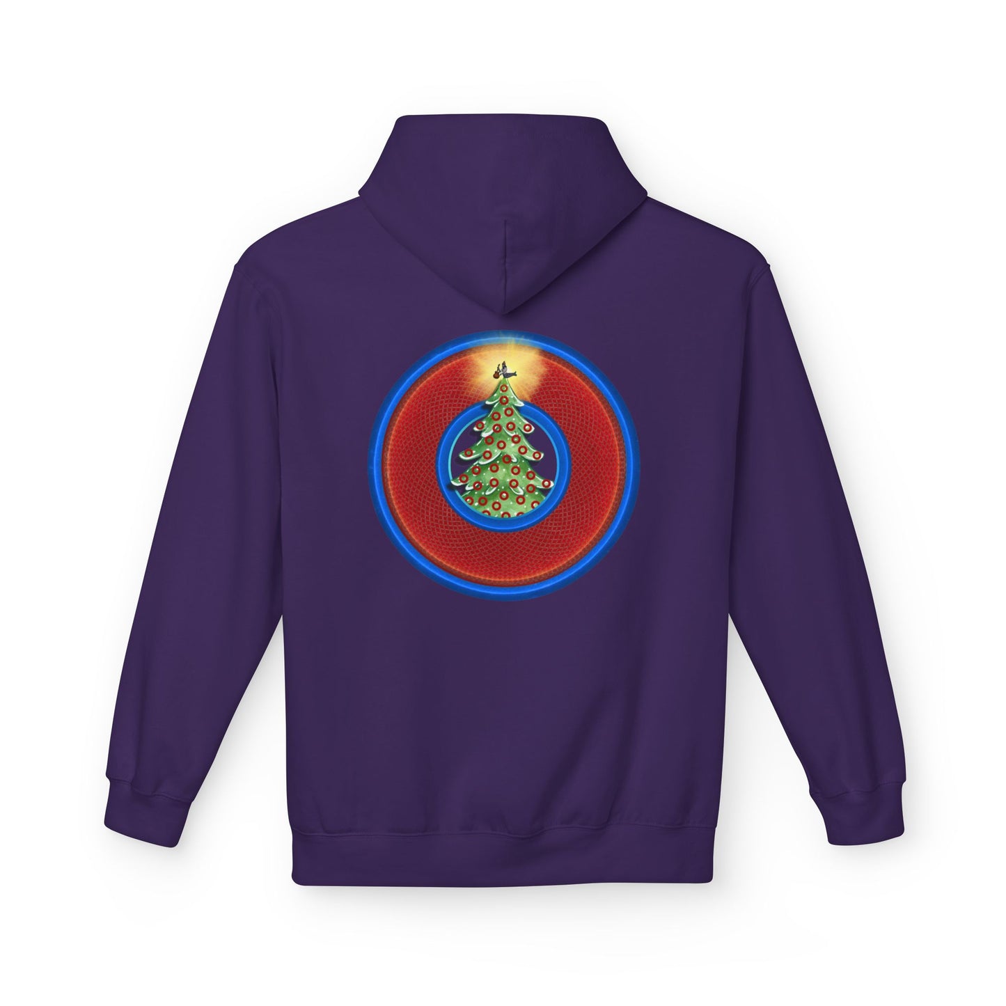Fleece Harry Hoodies [Midweight Soft-style] - "It's Always Phishmas in Philly" - red rustic donut