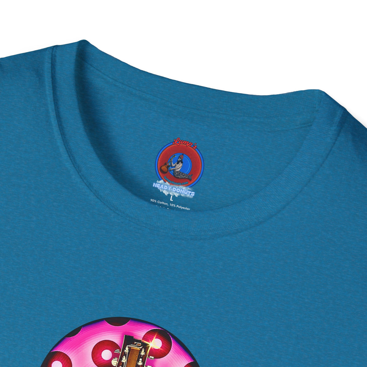 Classic Donut Tee - Unisex Soft-Style - "Would You Be My Donut?" - paradoxical bubblegum pink/red donut - variant 2