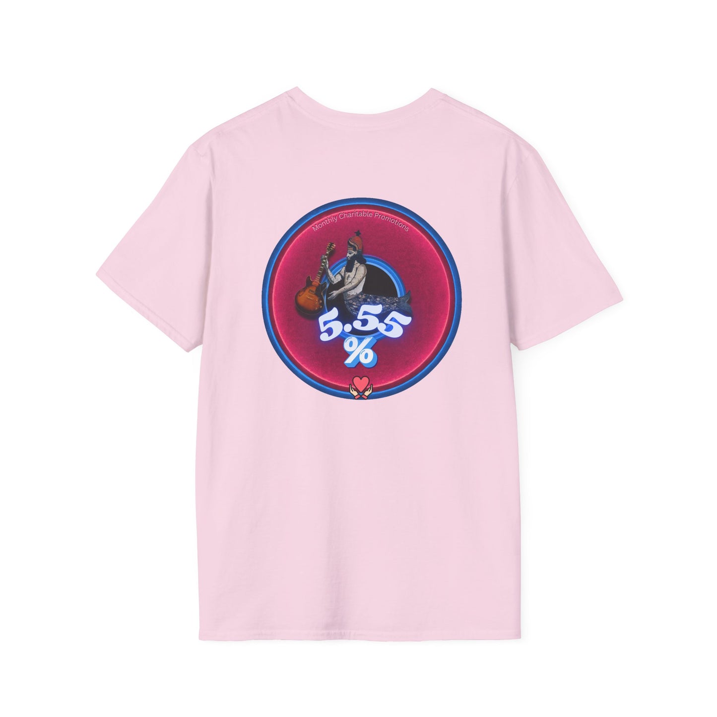 Classic Donut Tee - Unisex Soft-Style - "The 5.55% Donut" - vivid magenta donut - [*charitable print - 5.55% of profit to General Fund]