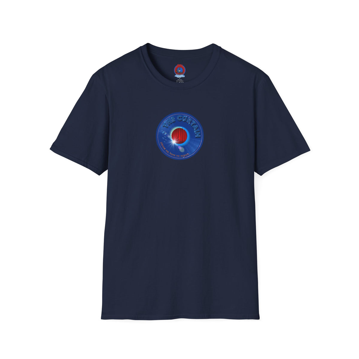 Classic Donut Tee - Unisex Soft-Style - "The Donut Without" - series 1.0  - variant 1 - vivid blue record donut