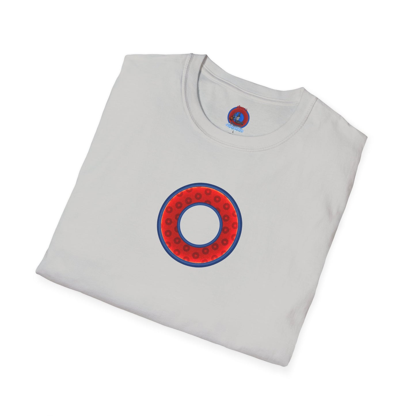 Plain Donuts/Unisex Soft-Style - "Plain Wide Mouthed Paradoxical Donuts" - red/dark blue donuts