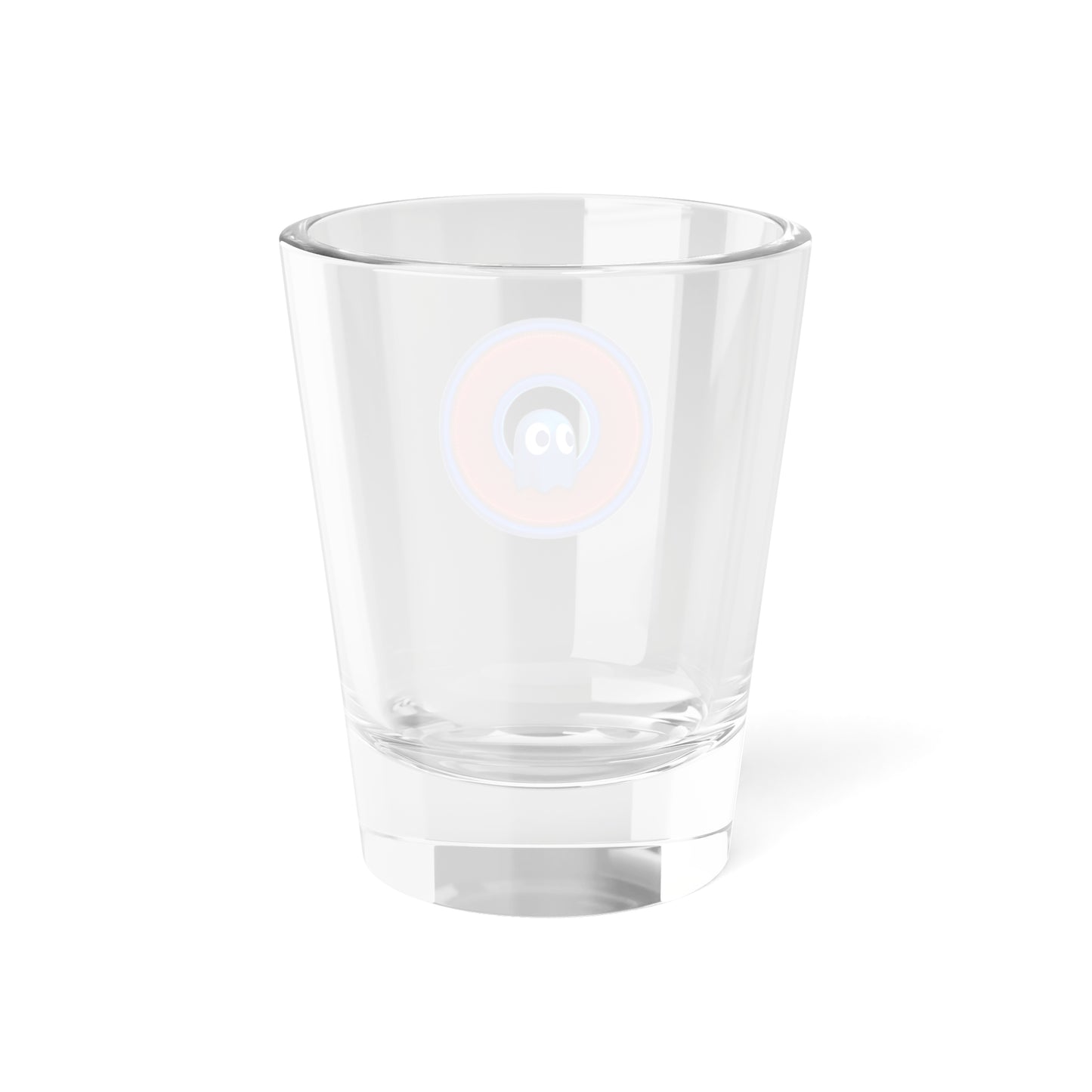 Bad Fishy Too - "Story of this Shot Glass" - Shot Glass, 1.5oz - variant 1 - rustic red/blue donut