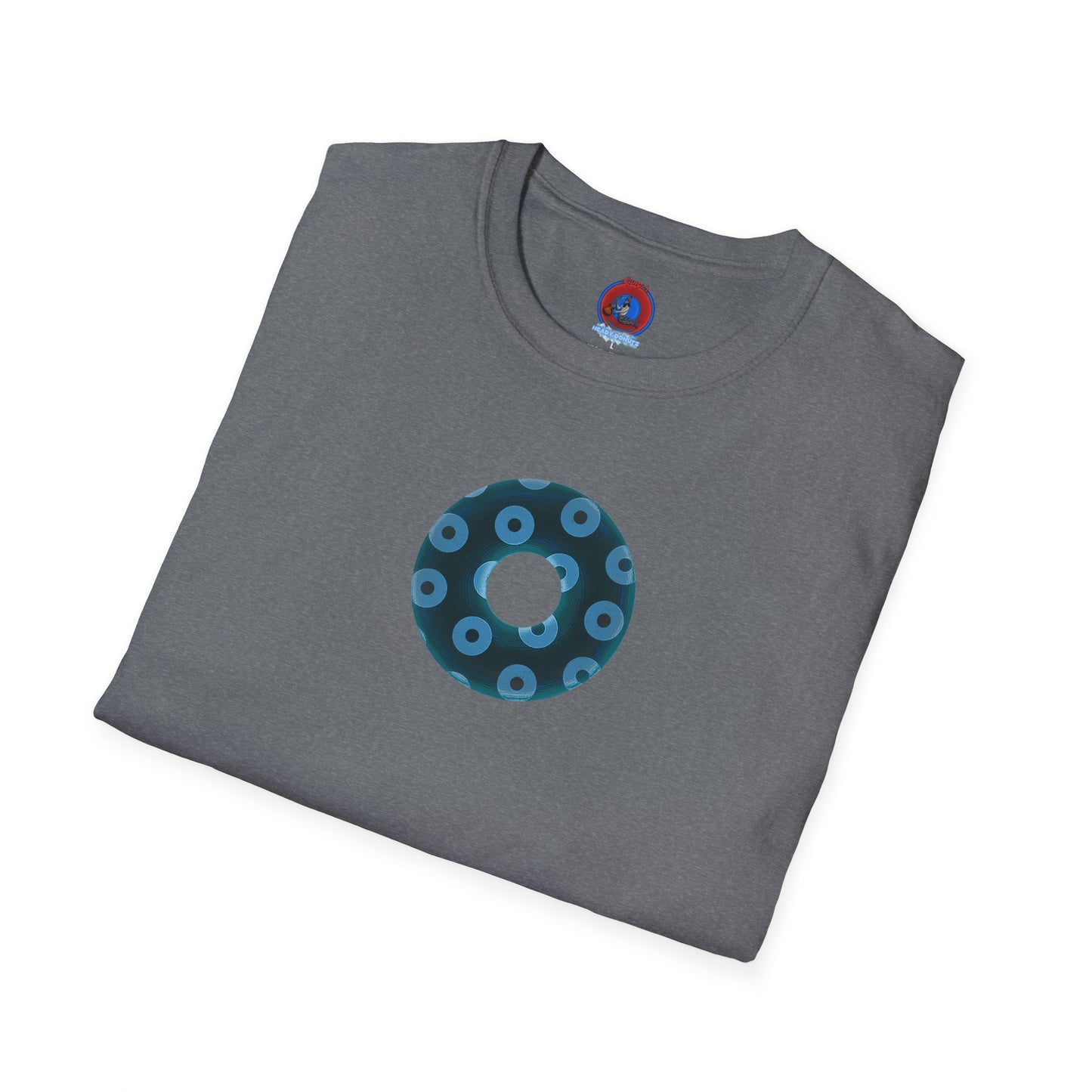 Plain Donuts/Unisex Soft-Style - "Plain Blimpy Paradoxical Donuts" - dark teal/light blue donuts