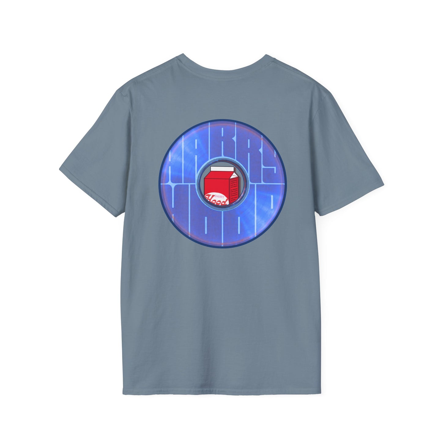Classic Donut Tee - Unisex Soft-Style - "Harry Left His Shirt" - series 1.0  - variant 3 - purple/blue donut