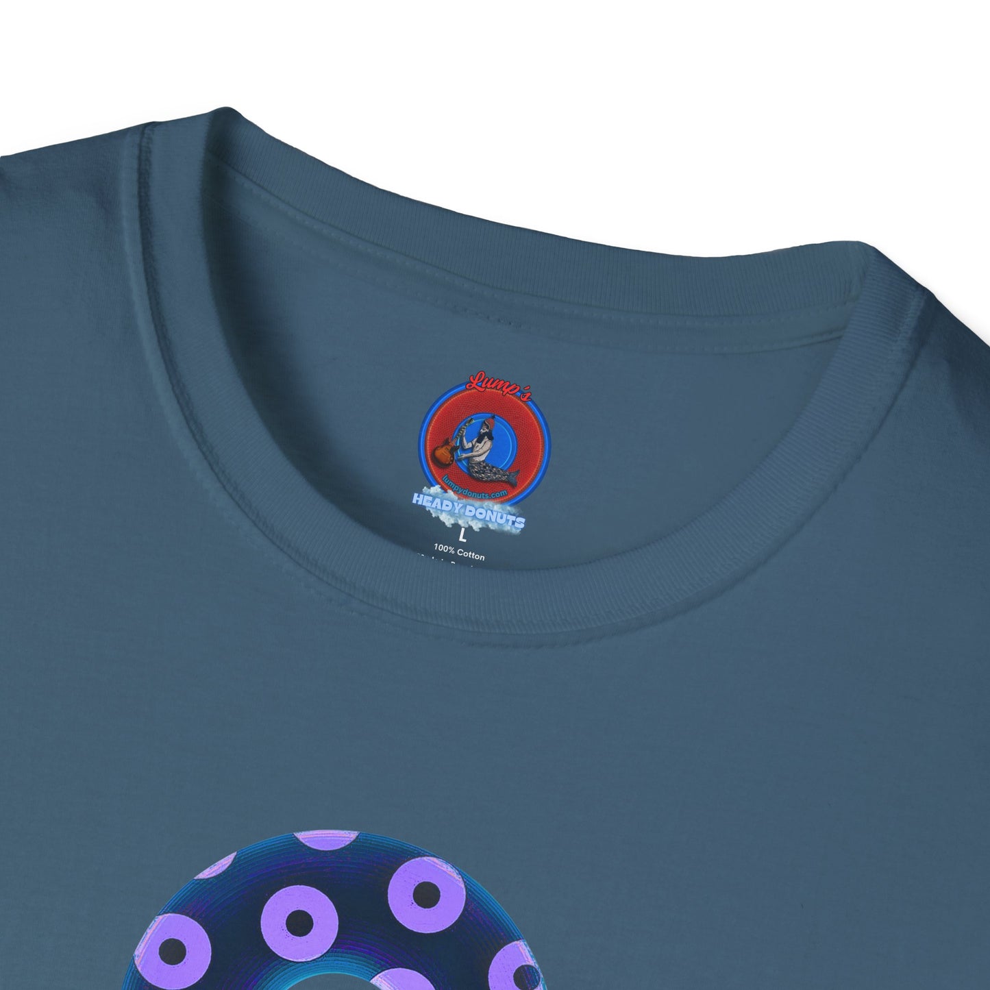Plain Donuts/Unisex Soft-Style - "Plain Blimpy Paradoxical Donuts" - dark blue/light purple donuts