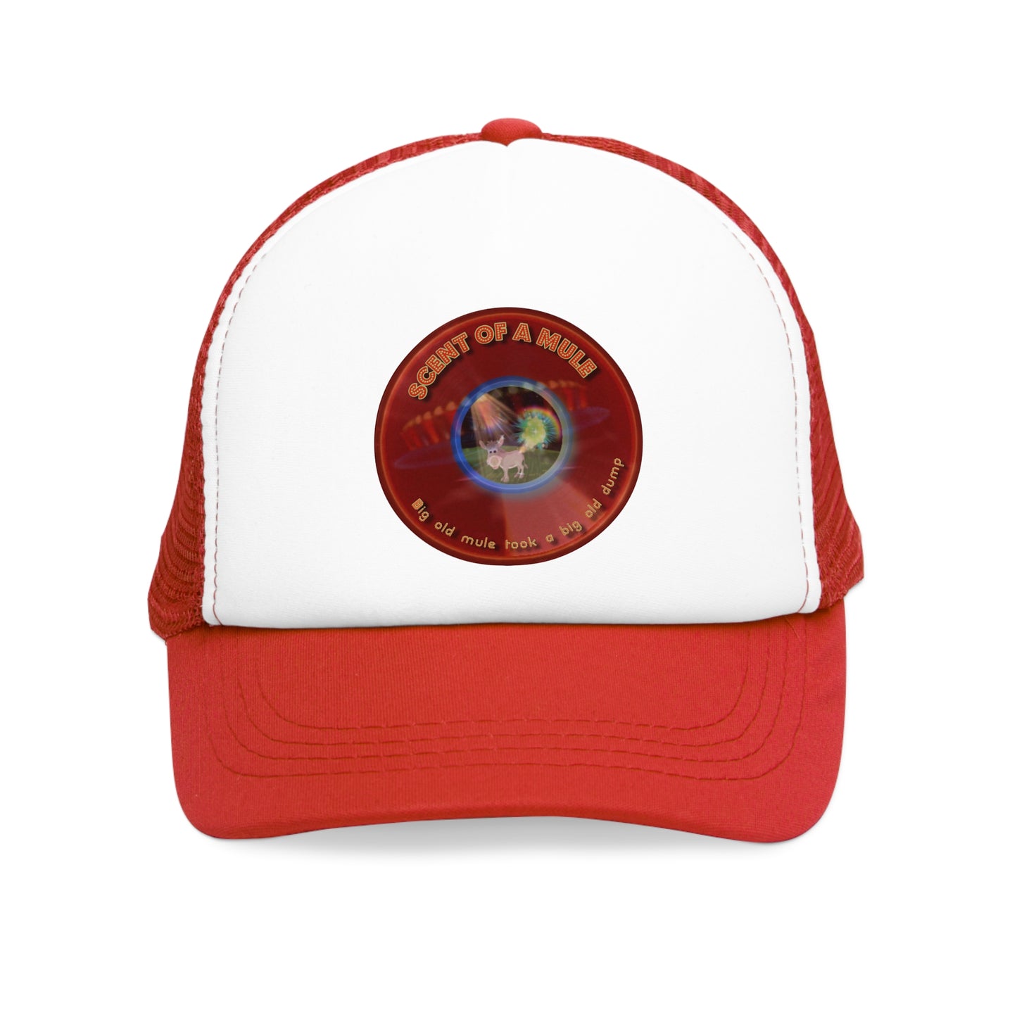 Lumpy Trucker Hat - "Scent of this Donut Hat is no Better" - variant 3 - red donut