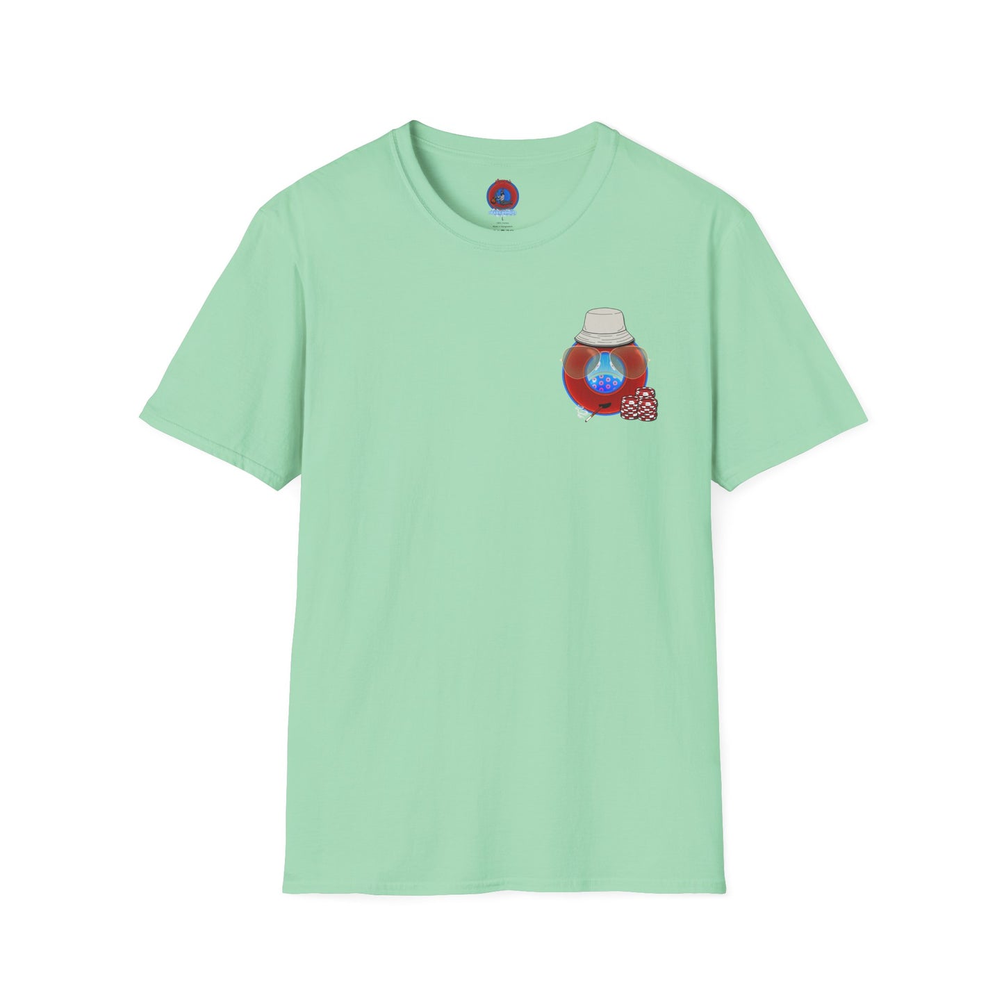 Classic Donut Tee - Unisex Soft-Style - "Gonzo Donut - Fear and Loathing in Gamehendge" - vivid red donut