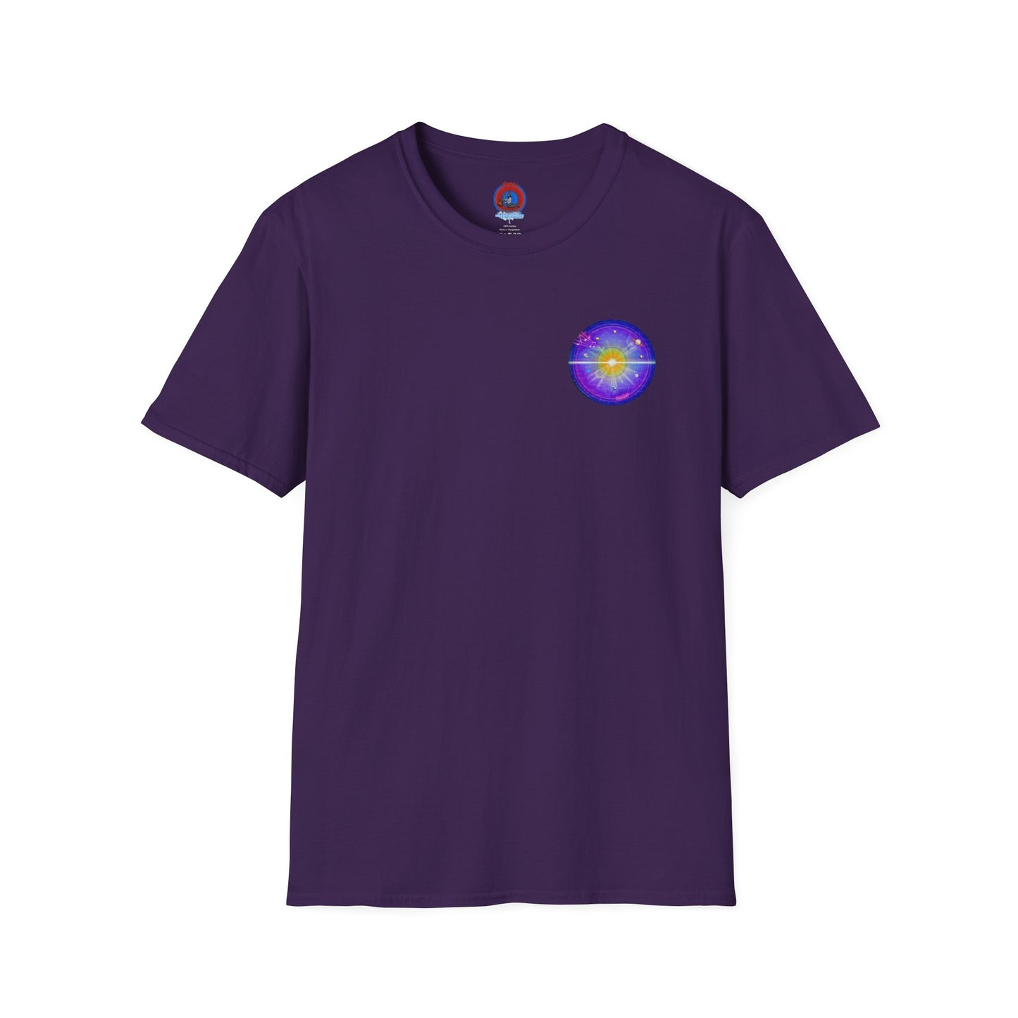 Classic Donut Tee - Unisex Soft-Style - "The Quite Profound Donut" - series 1.0  - blue/purple/magenta donut