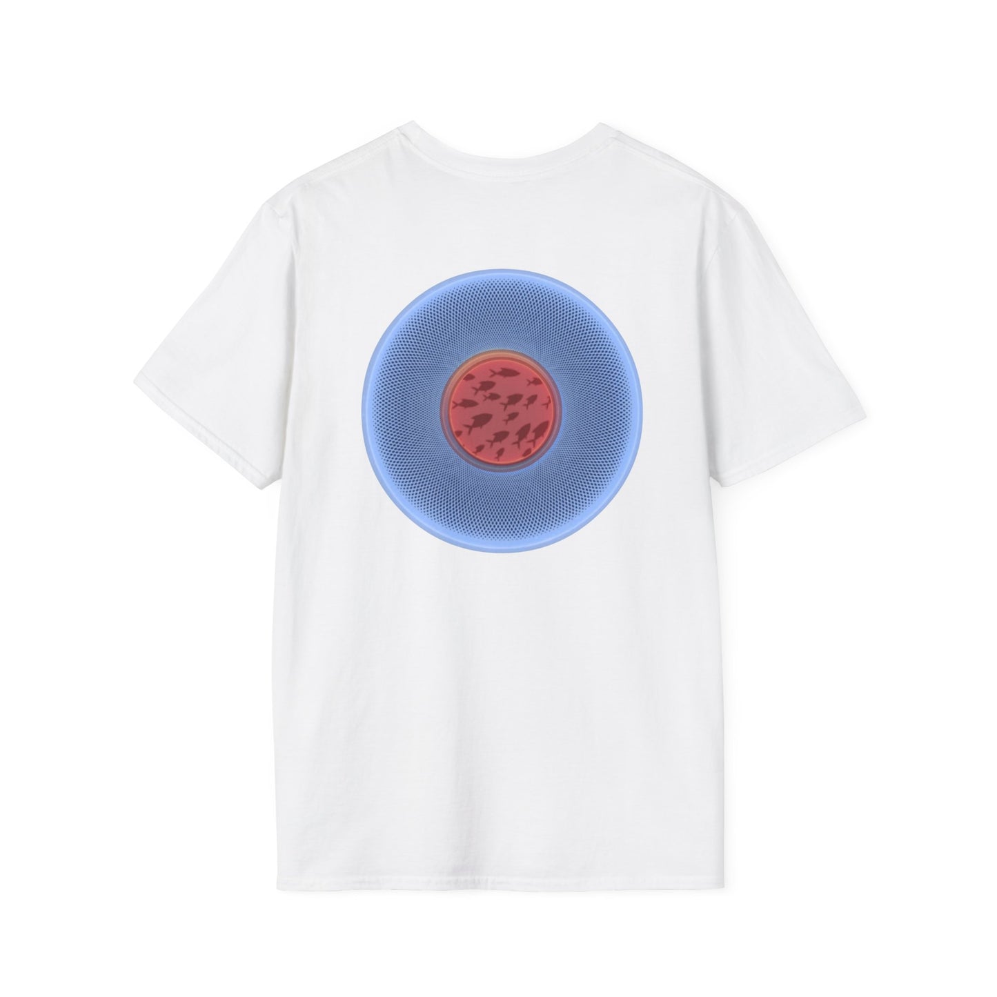 Classic Donut Tee - Unisex Soft-Style - "Swimming By" - variant 2 - blue phatty donut - series 1.0
