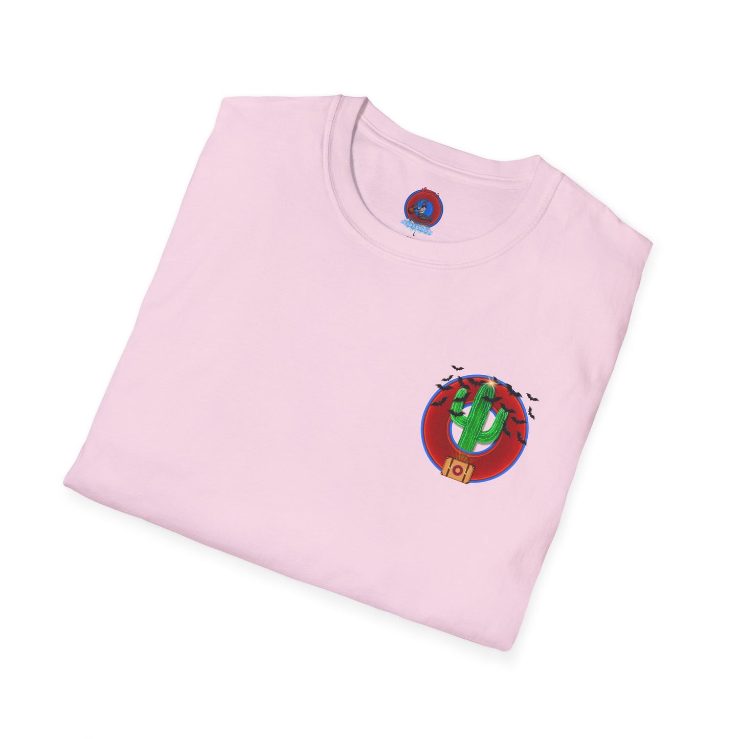 Classic Donut Tee - Unisex Soft-Style - "Raoul Duke's Sinfully Delicious Donut" - vivid red donut