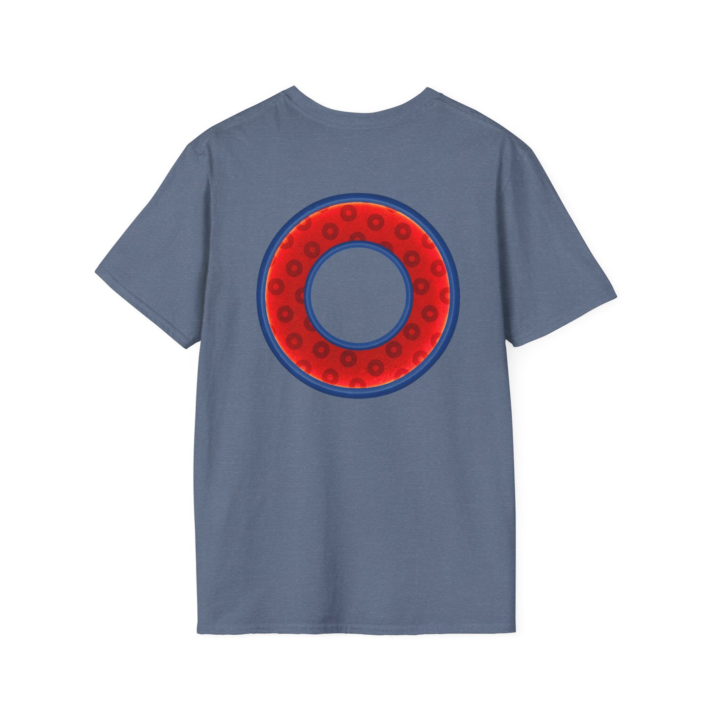 Plain Donuts/Unisex Soft-Style - "Plain Wide Mouthed Paradoxical Donuts" - red/dark blue donuts