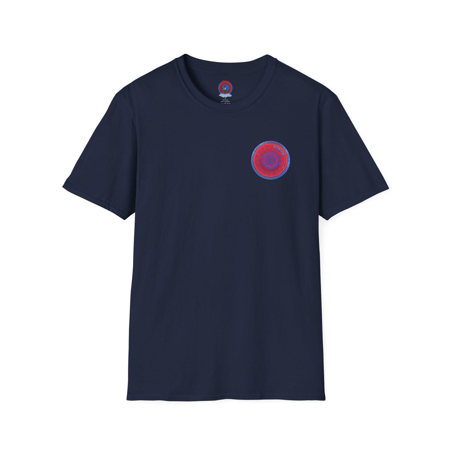 Classic Donut Tee - Unisex Soft-Style - "Tube Donuts" - series 1.0 - red donut/lighter blue bordering