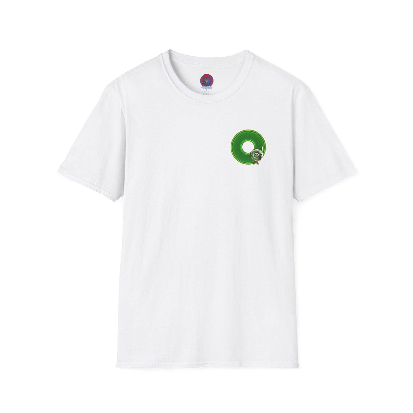 Classic Donut Tee - Unisex Soft-Style - "My Friend the Donut " - series 1.0  - variant 4 - green donut